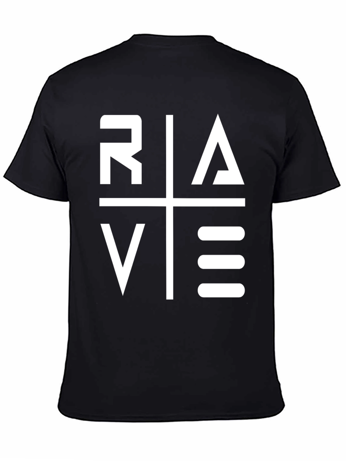 Rave Graphic Tee - Black Cotton T-Shirt