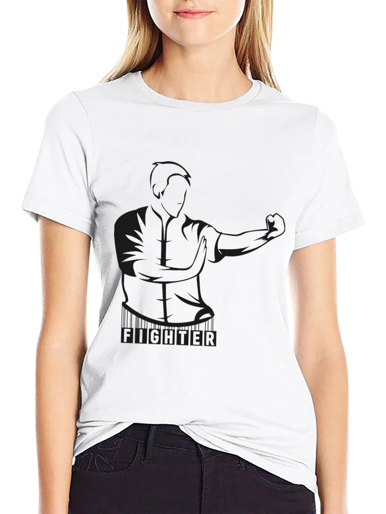 Fighter Graphic Black T-Shirt