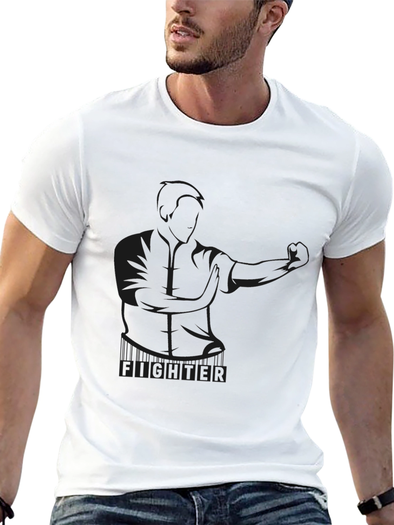 Fighter Graphic Black T-Shirt