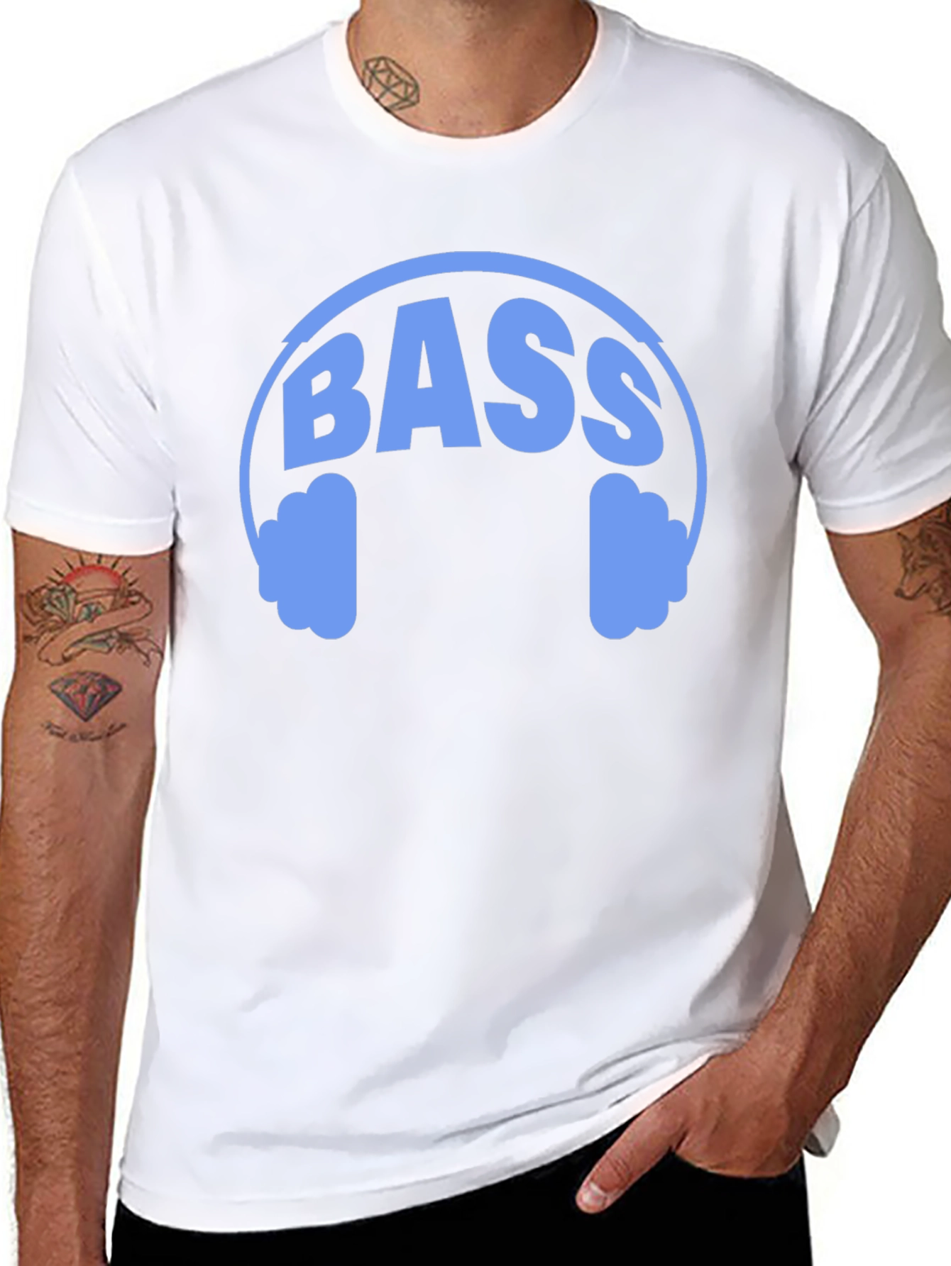 Bass Headphone Graphic T-Shirt - Music Lover Tee