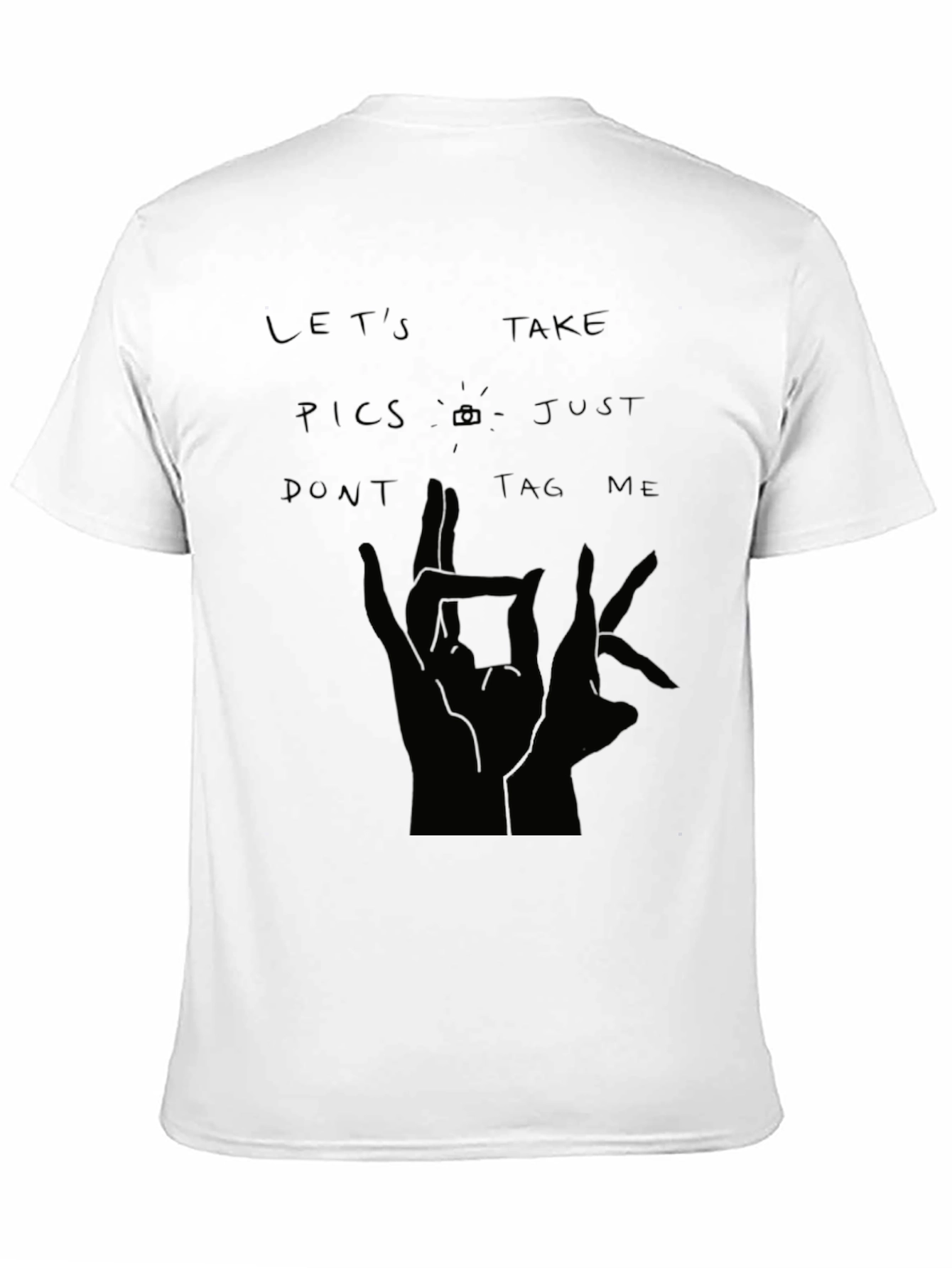 Lets Take Pics Black Graphic Tee
