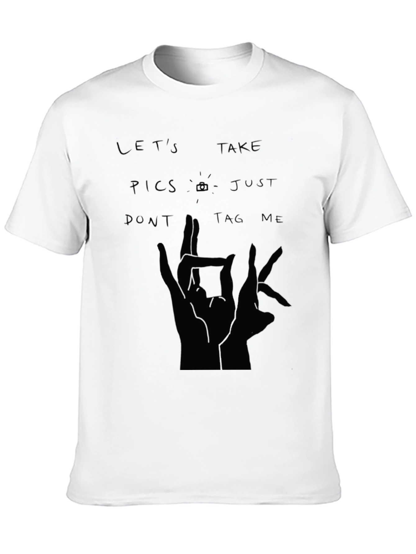 Lets Take Pics Black Graphic Tee
