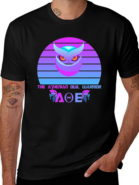 Athenian Owl Warrior T-Shirt - Retro Design