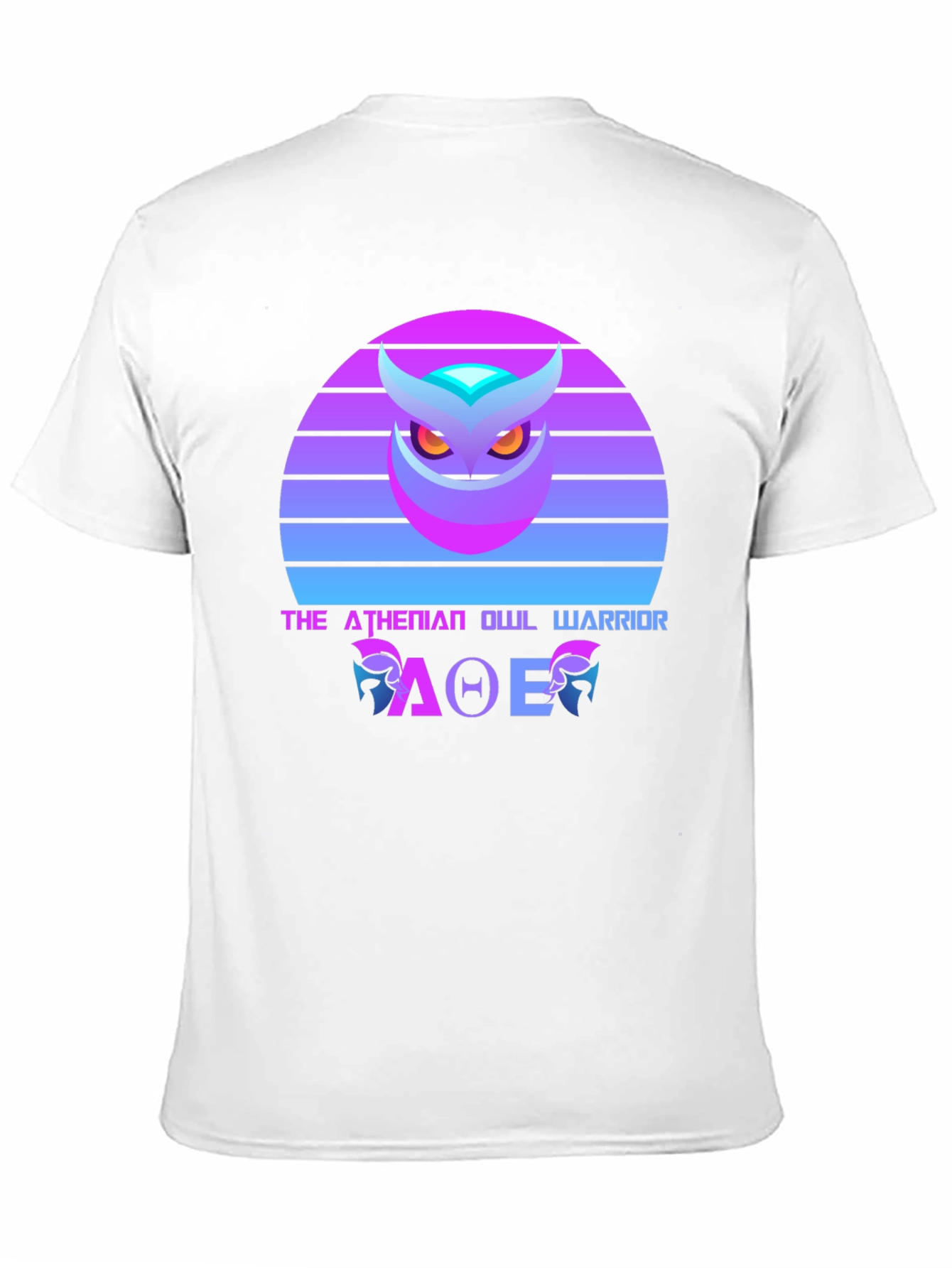 Athenian Owl Warrior T-Shirt - Retro Design