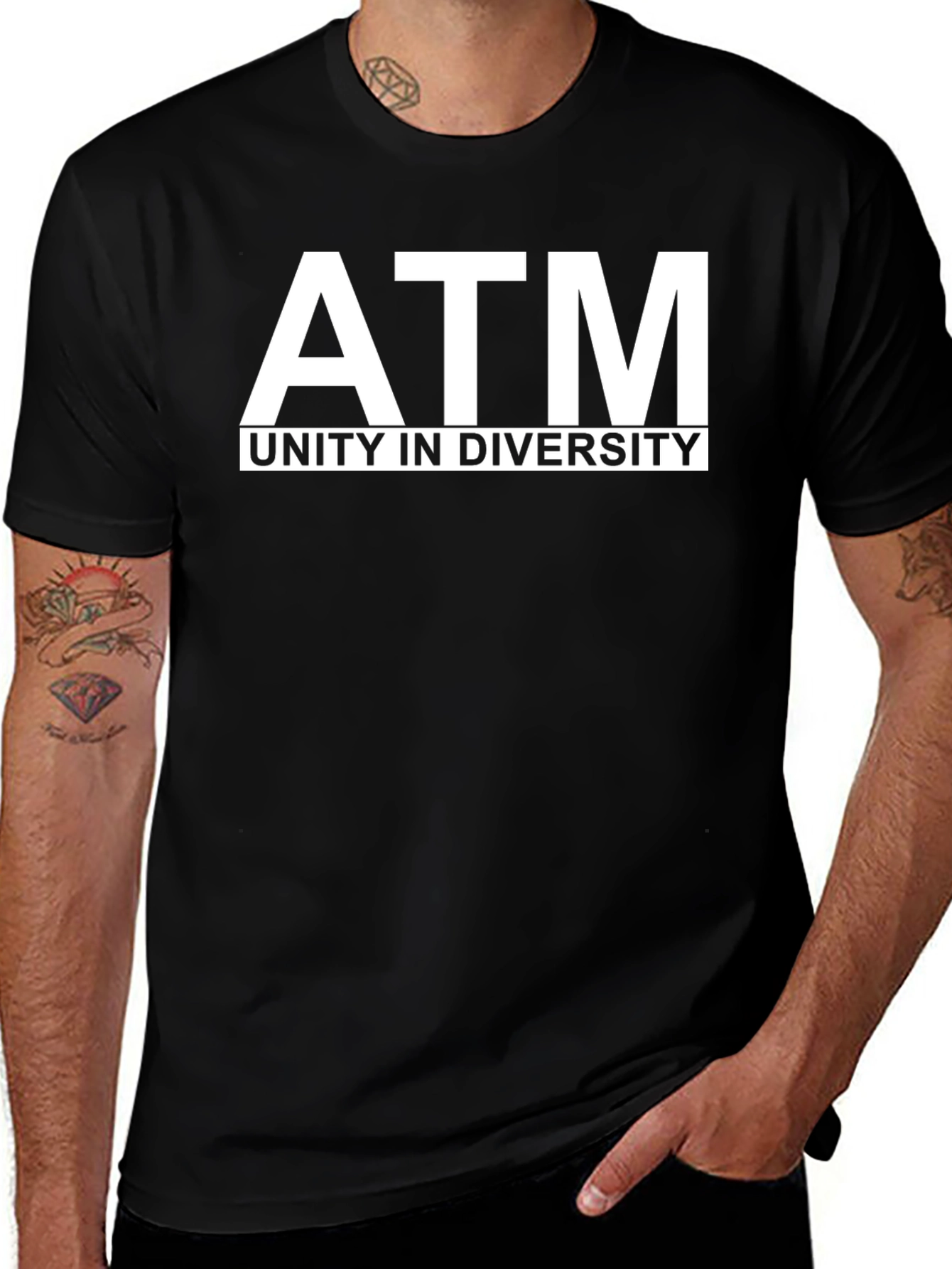 ATM Unity in Diversity Black Graphic Tee