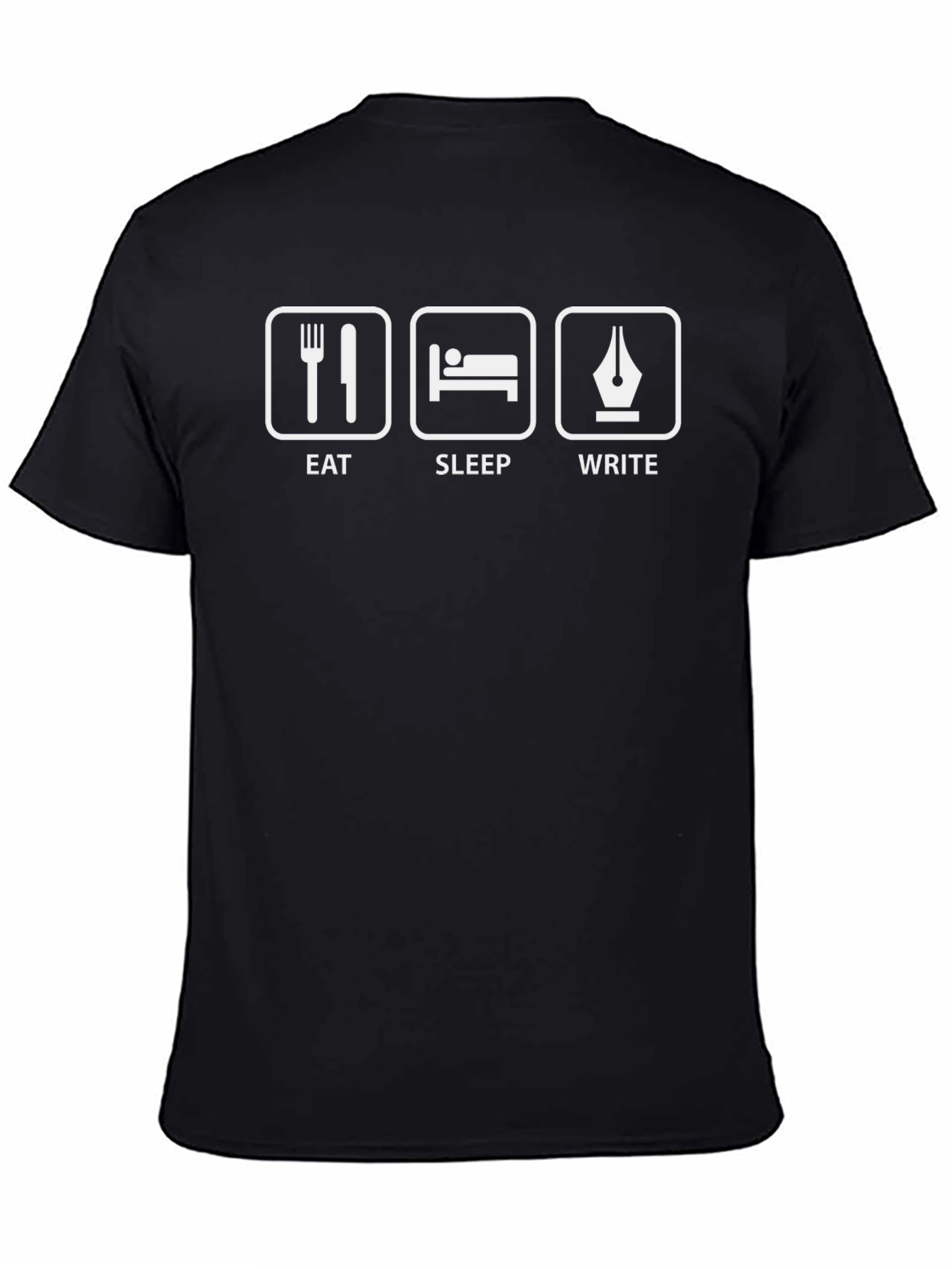 Eat Sleep Write Black T-Shirt