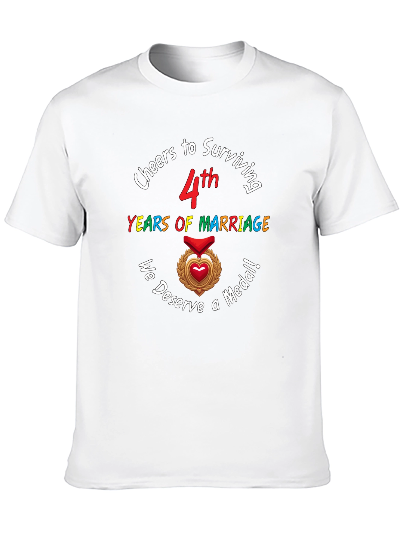 Cheers to 4th Marriage Anniversary T-Shirt