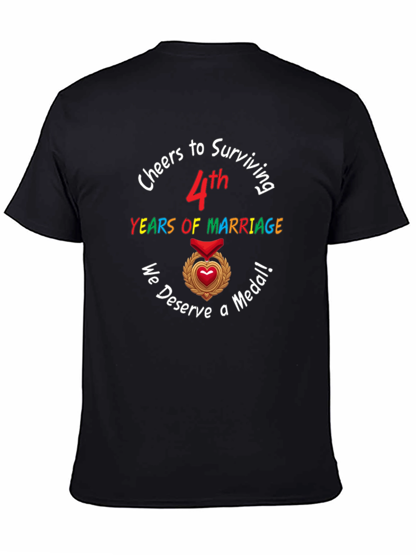 Cheers to 4th Marriage Anniversary T-Shirt