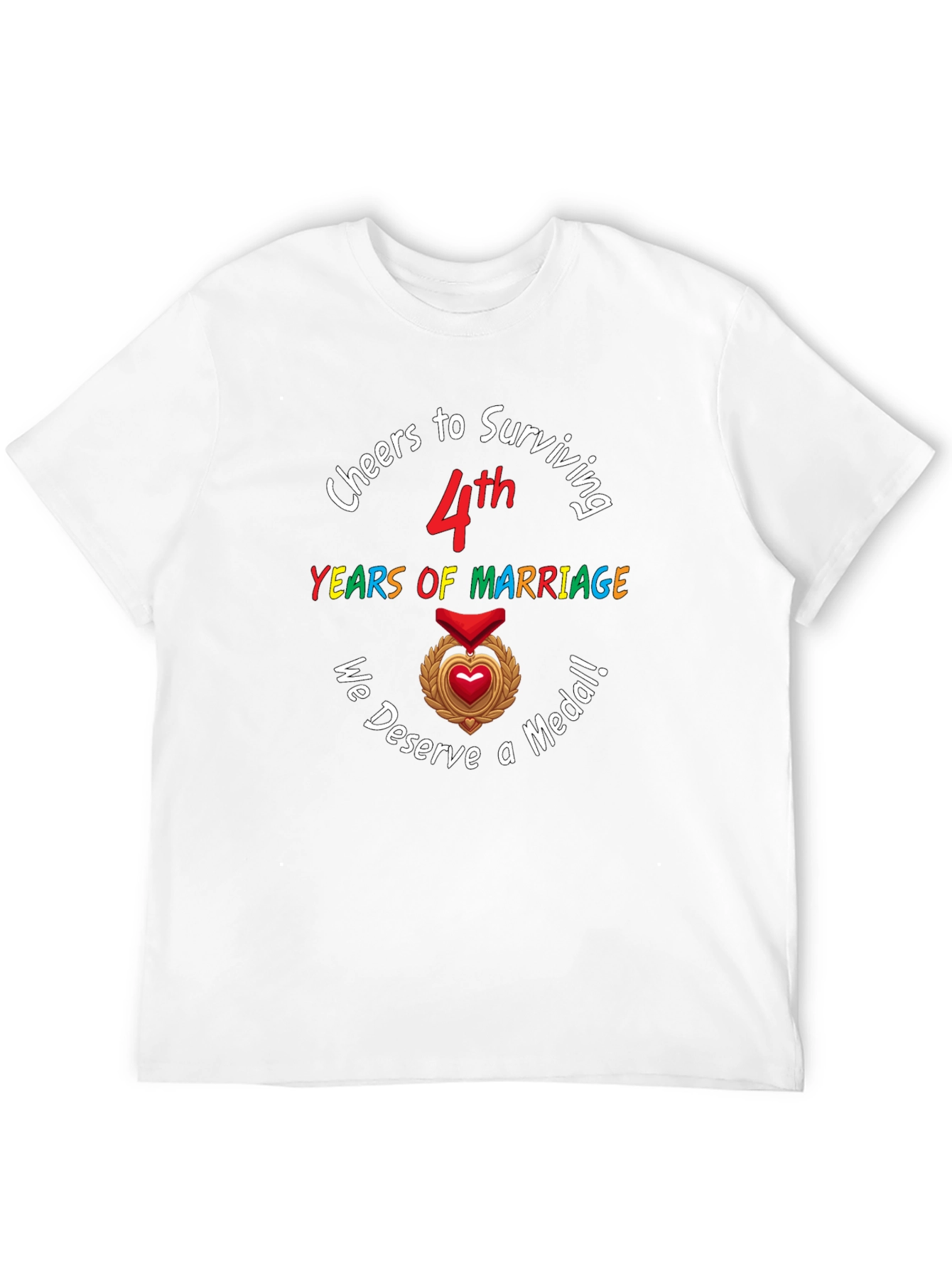 Cheers to 4th Marriage Anniversary T-Shirt
