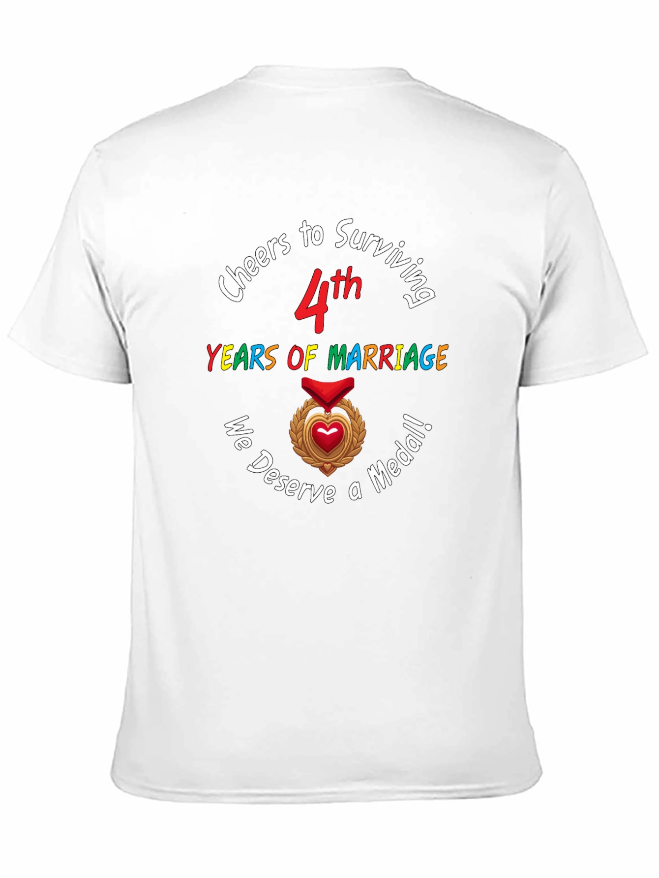 Cheers to 4th Marriage Anniversary T-Shirt