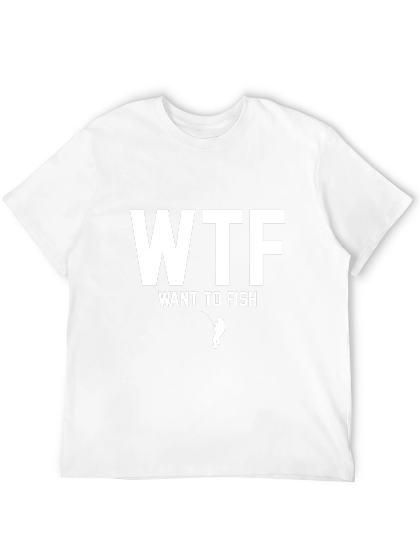 WTF Want To Fish T-Shirt - Black