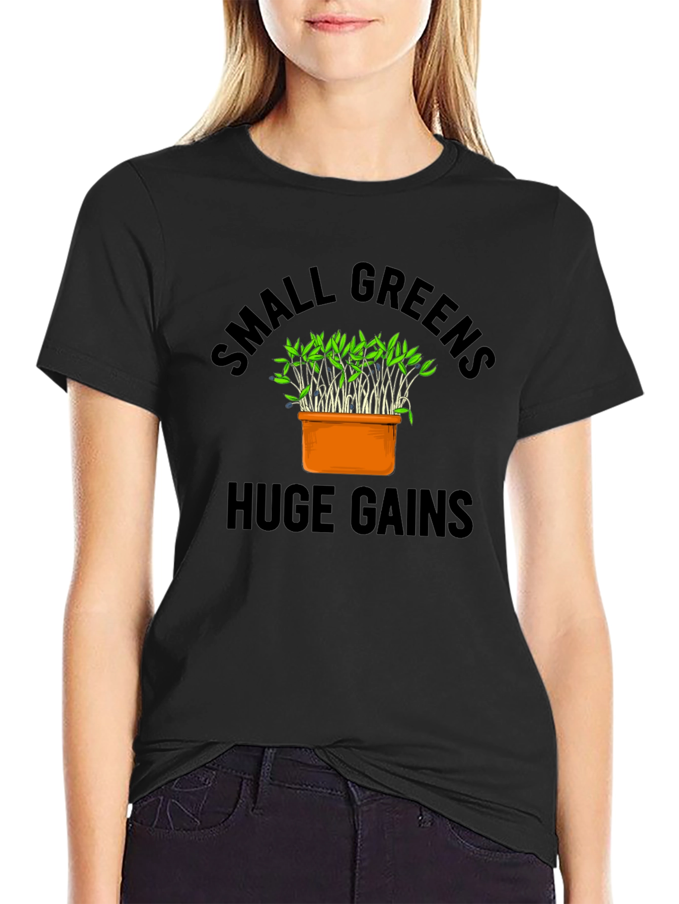 Small Greens Huge Gains Graphic T-Shirt
