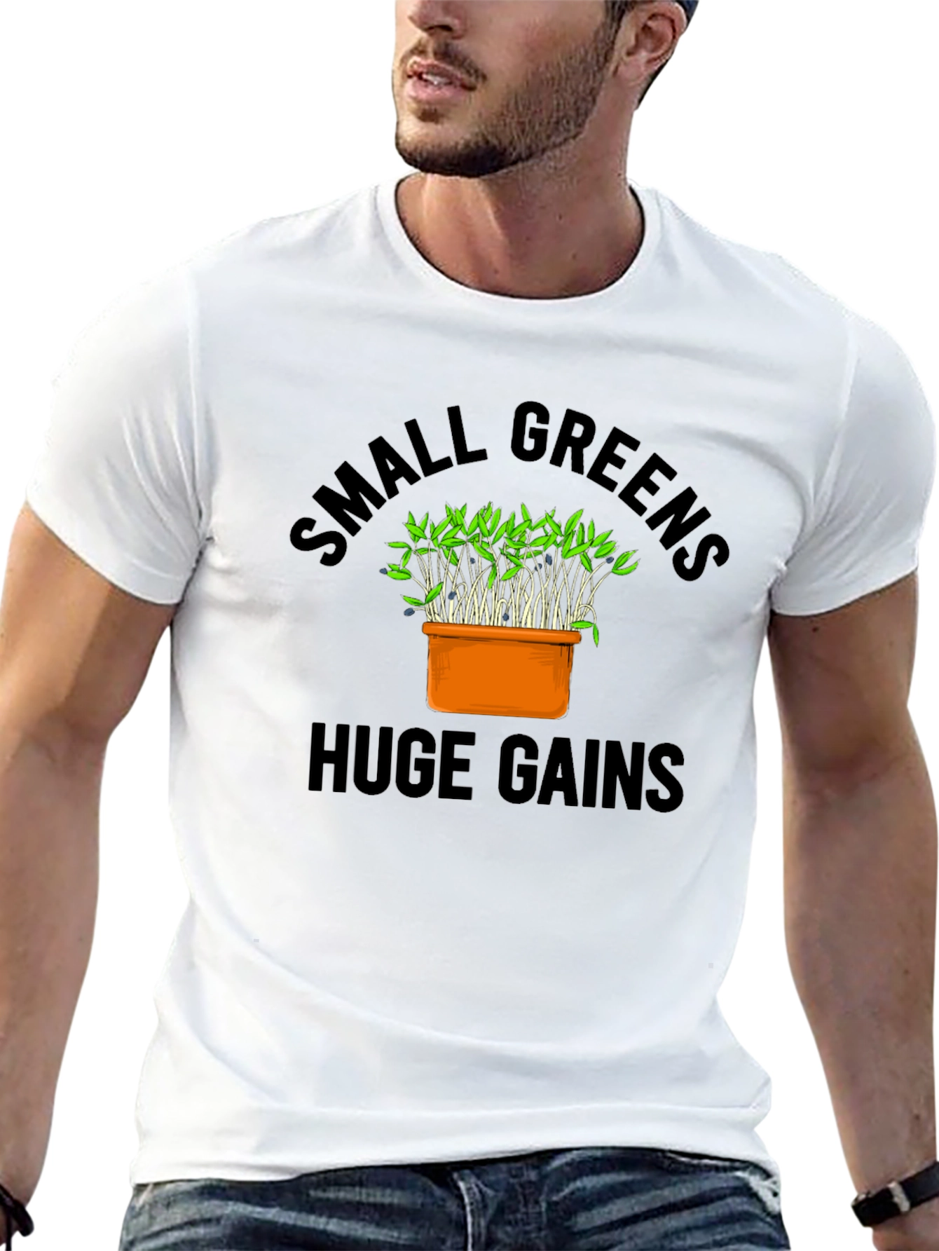 Small Greens Huge Gains Graphic T-Shirt