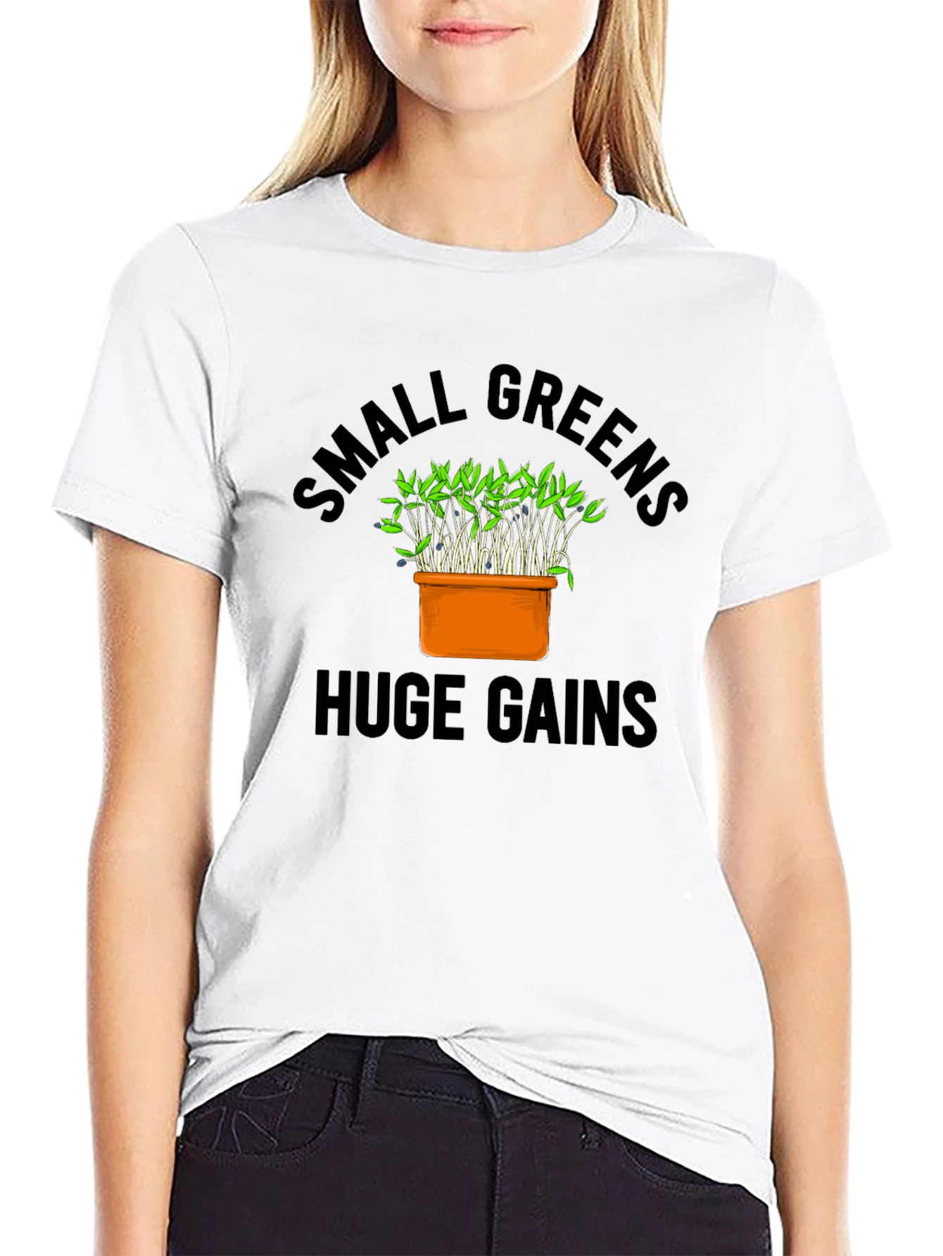 Small Greens Huge Gains Graphic T-Shirt