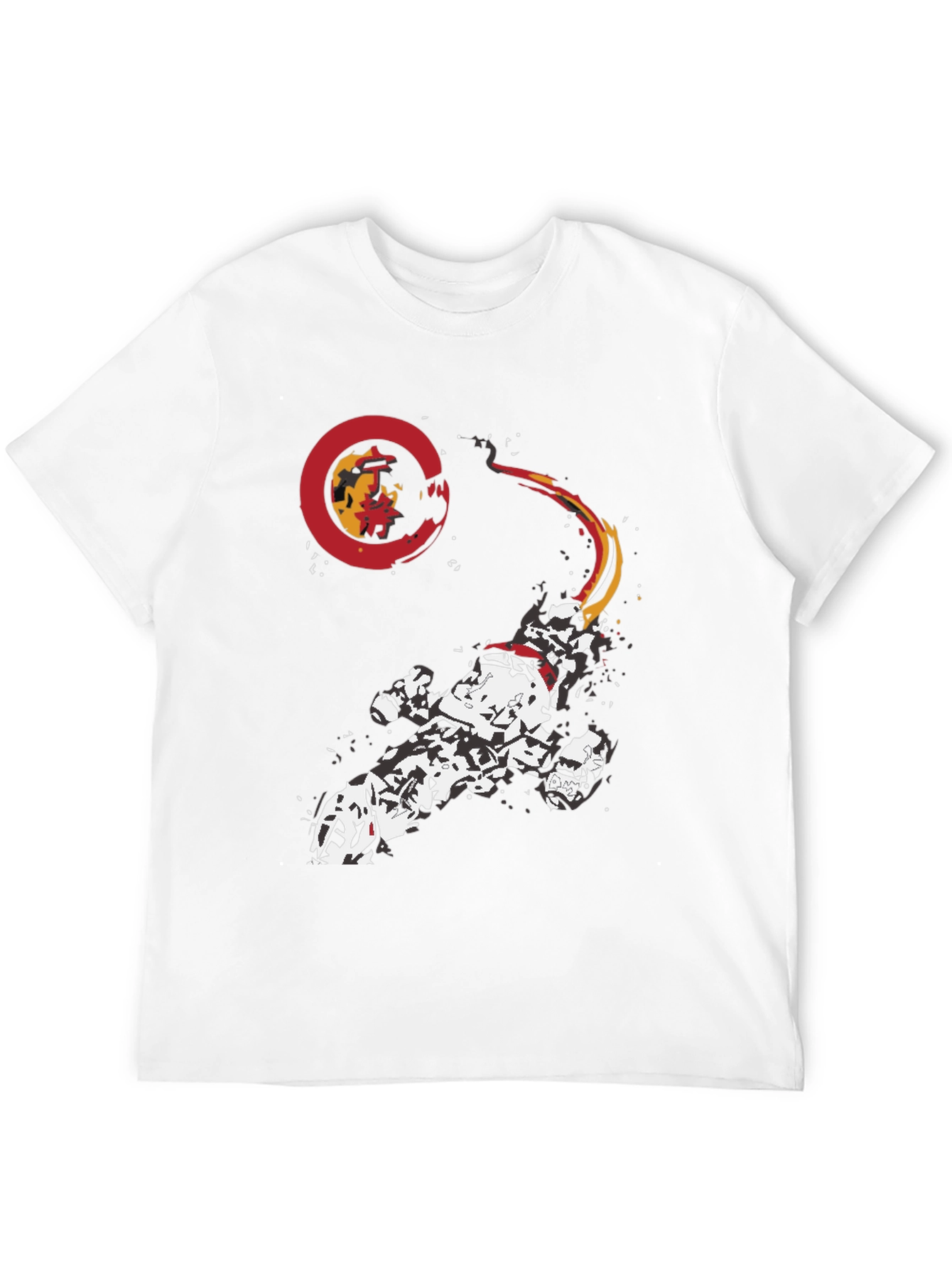 Sci-Fi Spaceship Graphic Tee - Black Cotton Blend