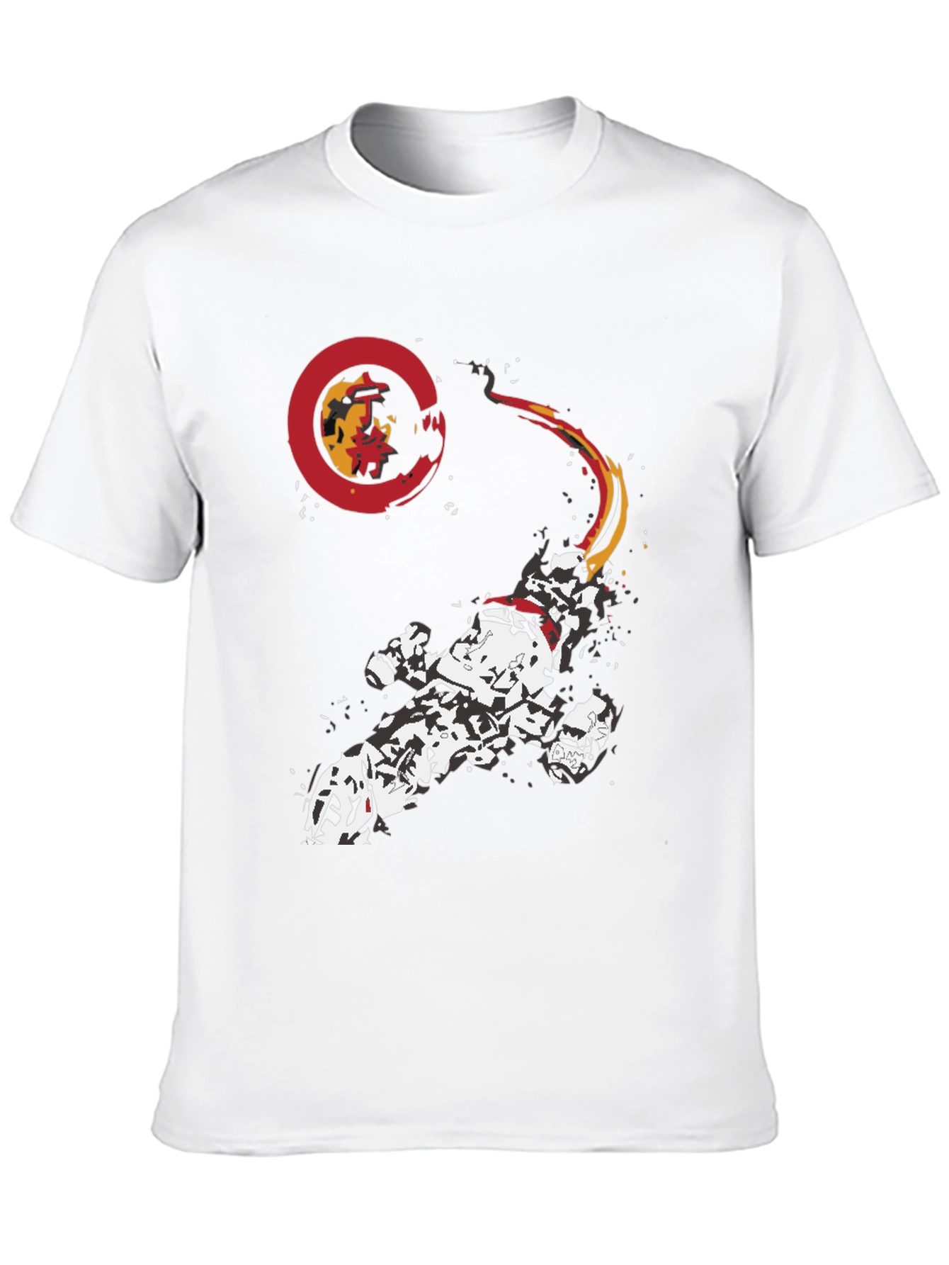 Sci-Fi Spaceship Graphic Tee - Black Cotton Blend