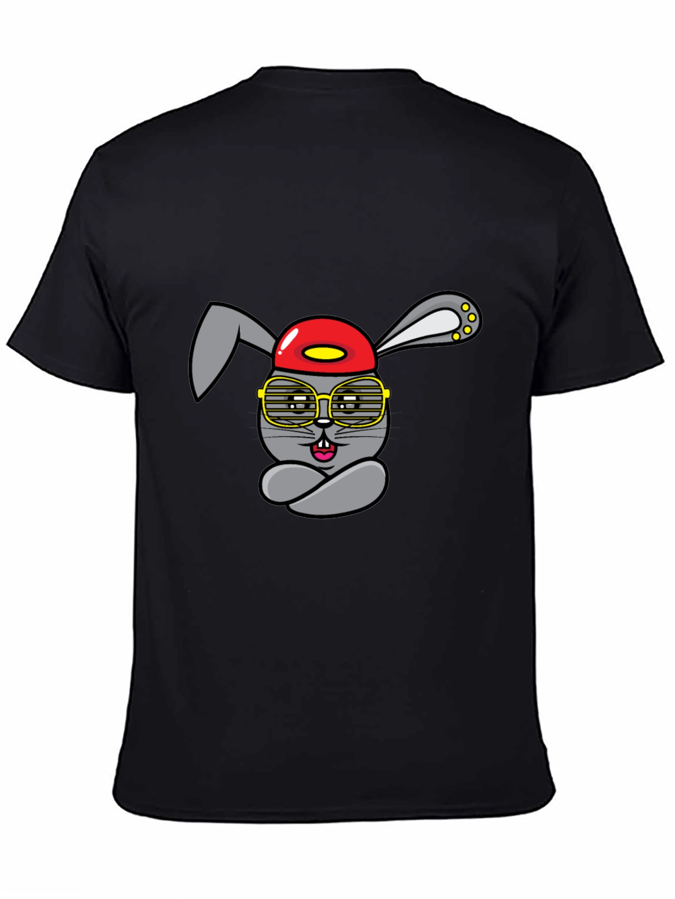 Cool Cartoon Rabbit Graphic T-Shirt