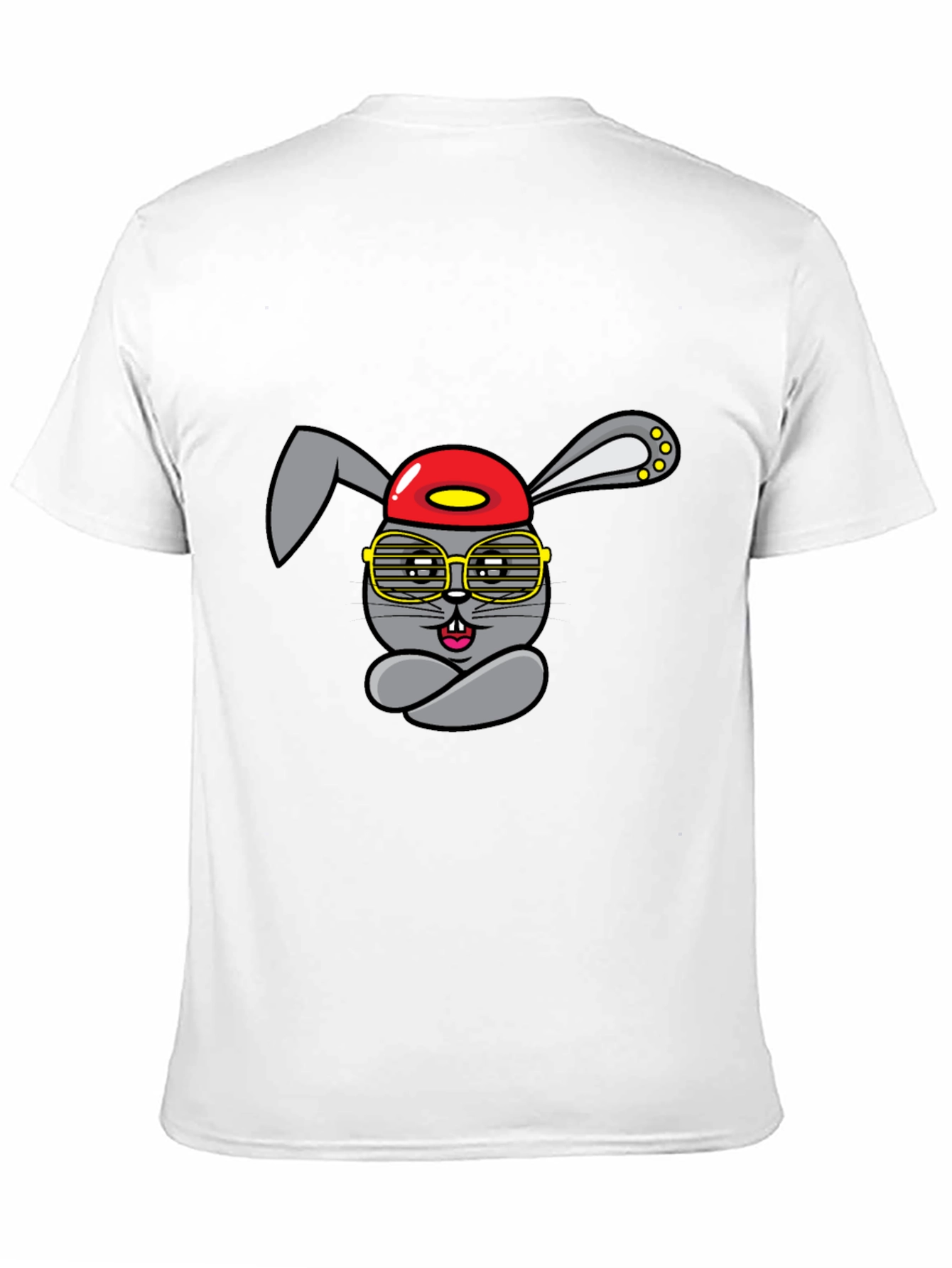 Cool Cartoon Rabbit Graphic T-Shirt
