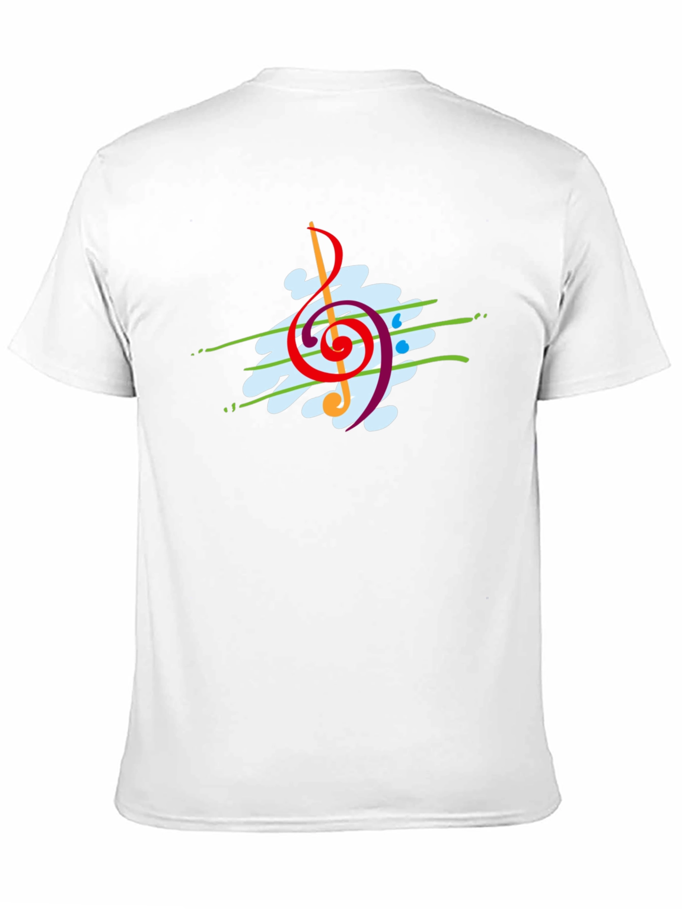 Abstract Music Clef Graphic T-Shirt