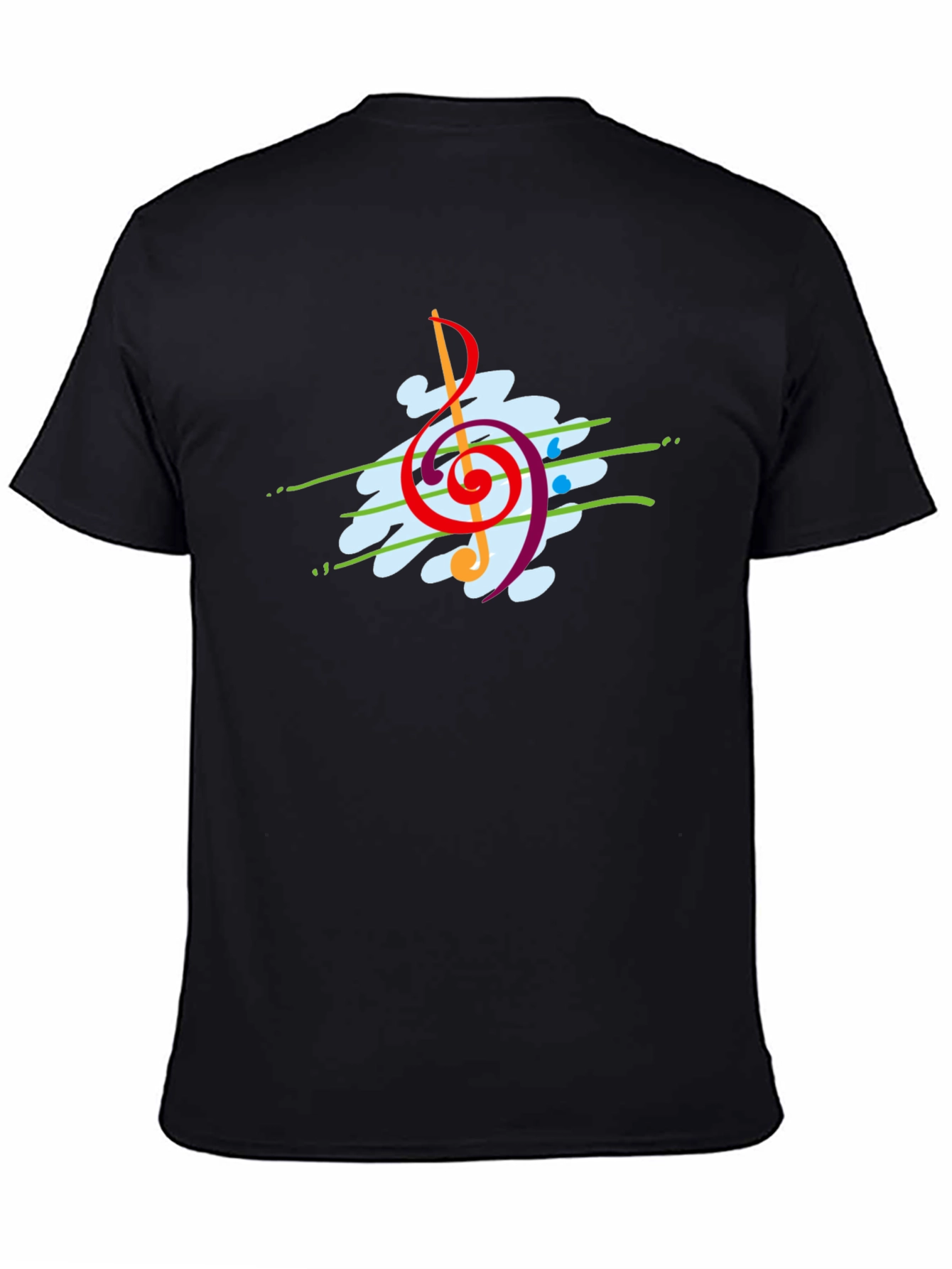 Abstract Music Clef Graphic T-Shirt