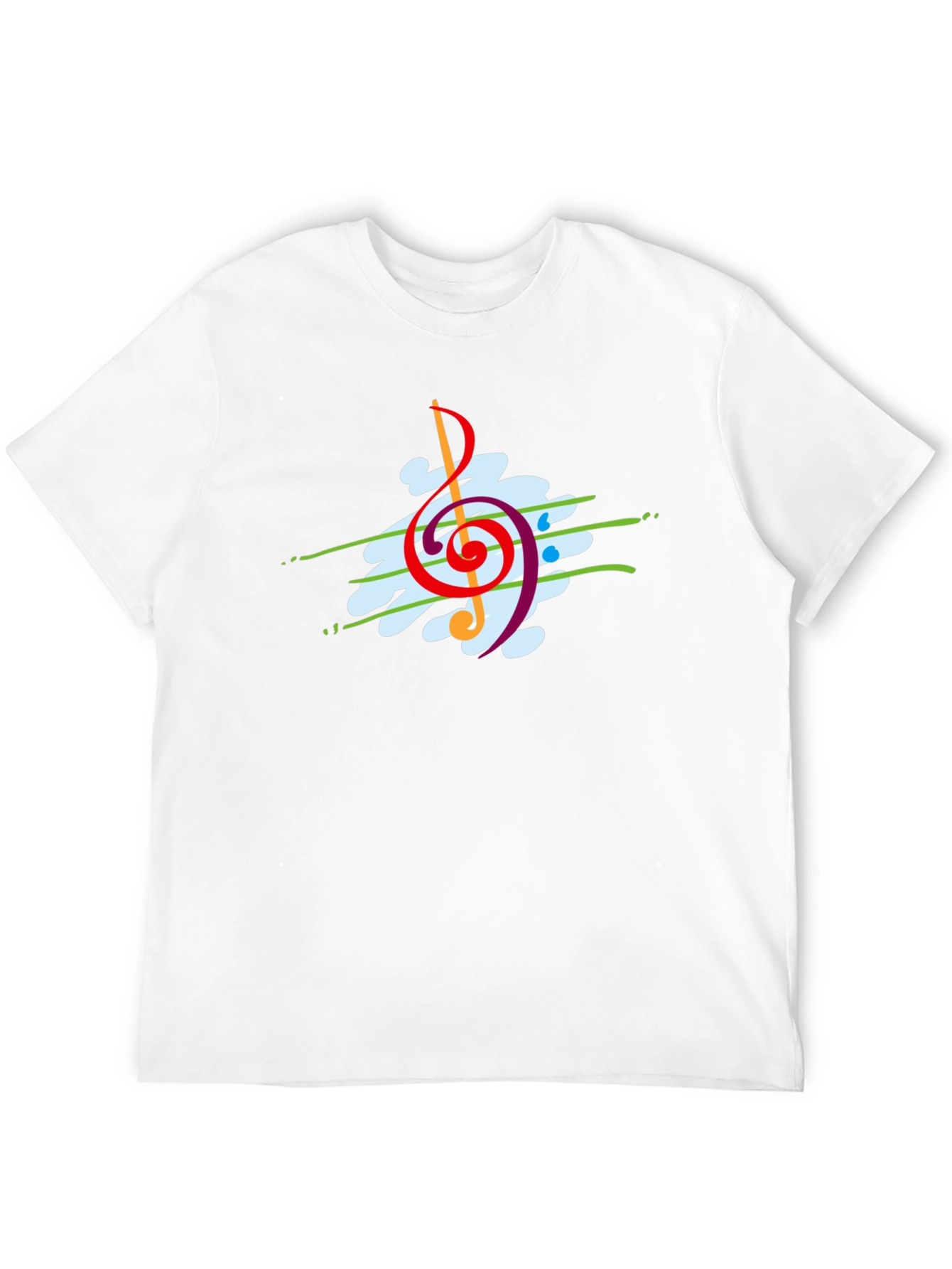 Abstract Music Clef Graphic T-Shirt