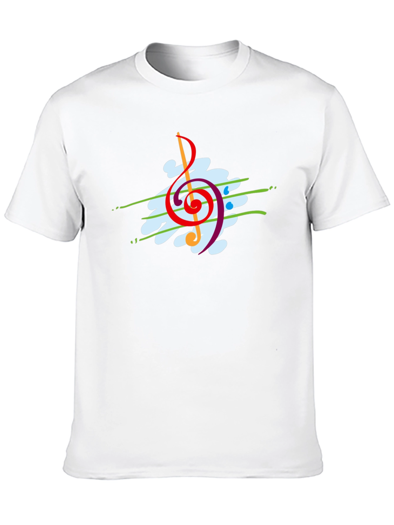 Abstract Music Clef Graphic T-Shirt