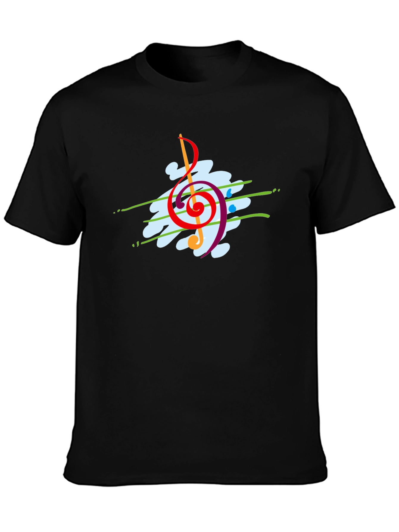 Abstract Music Clef Graphic T-Shirt