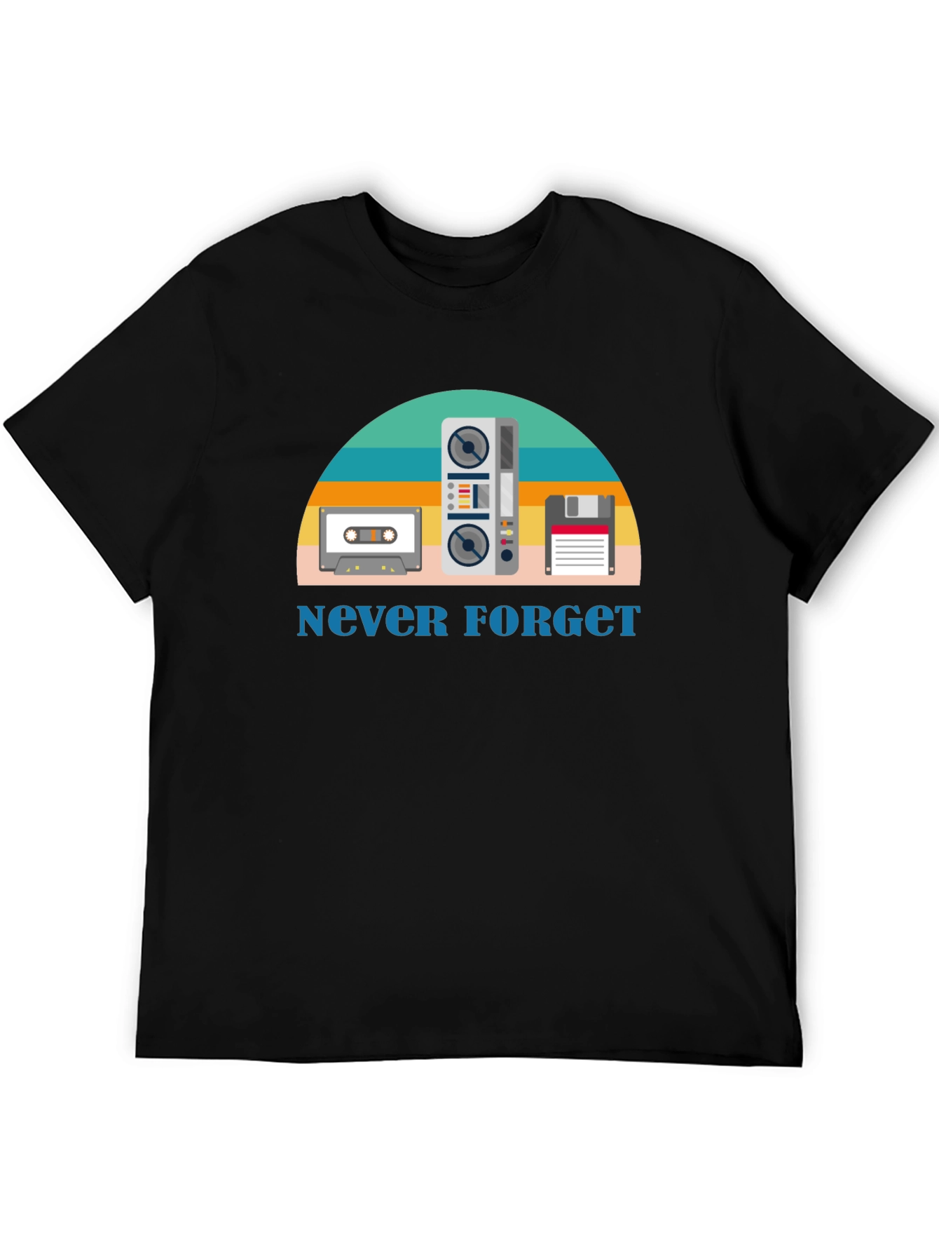 Retro Tech T-Shirt - Never Forget Cassettes