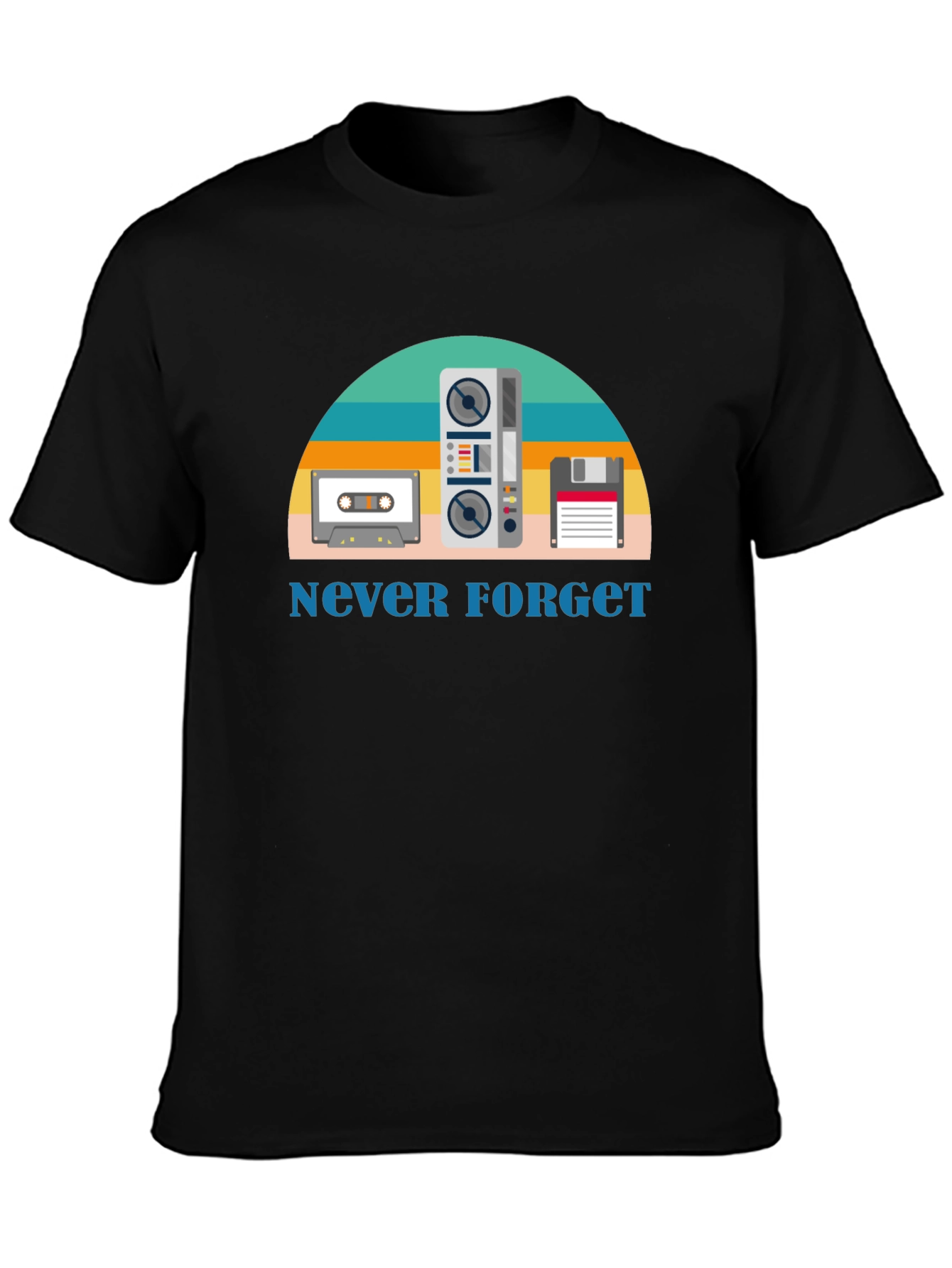 Retro Tech T-Shirt - Never Forget Cassettes