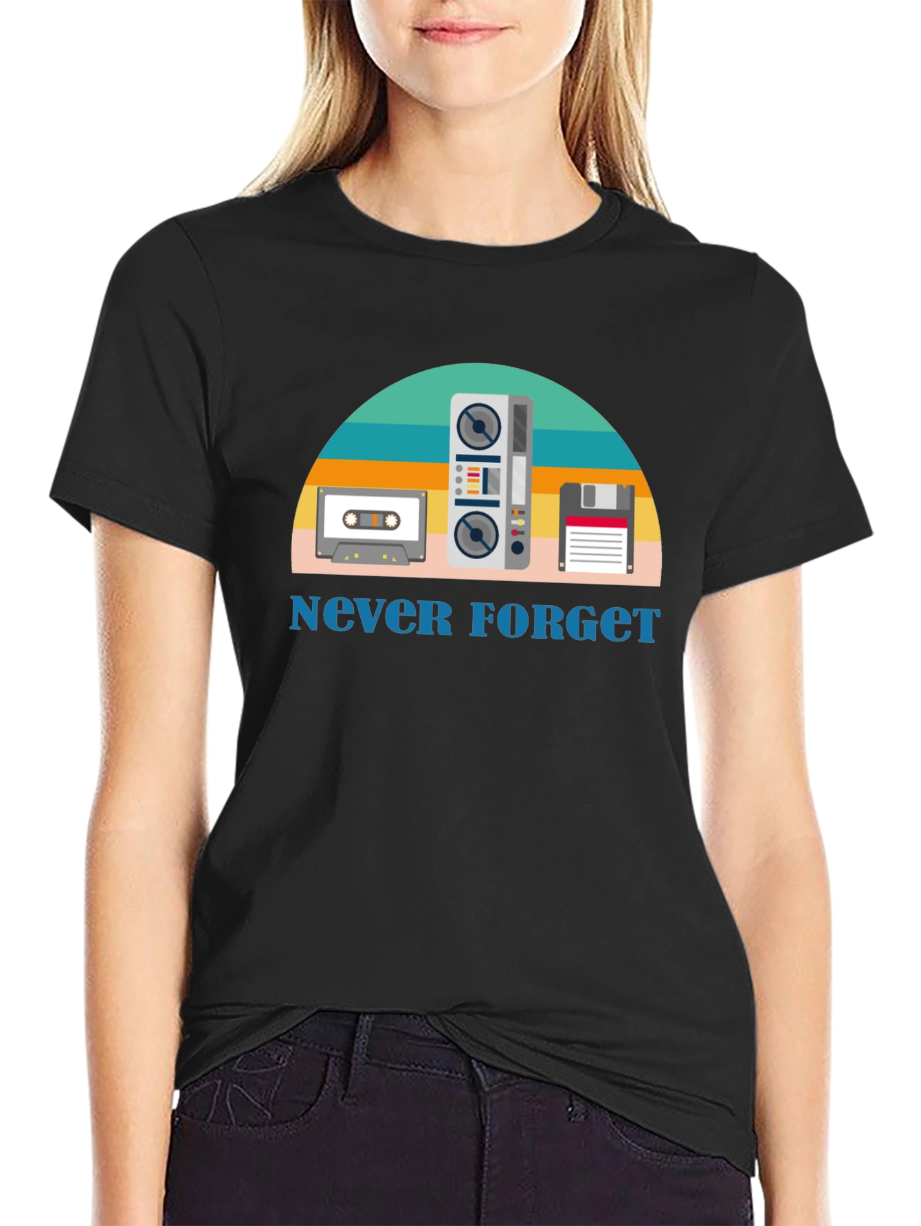 Retro Tech T-Shirt - Never Forget Cassettes