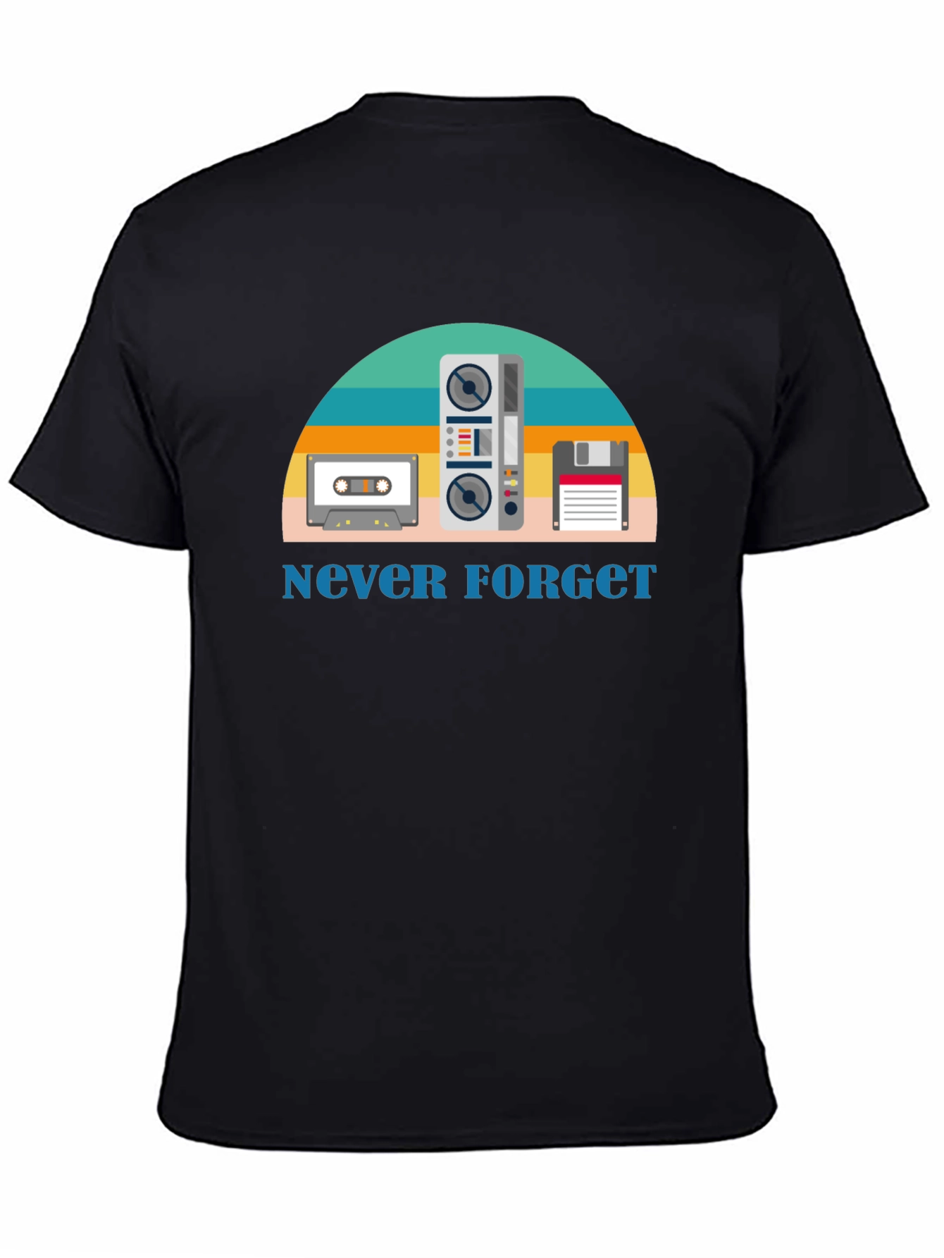 Retro Tech T-Shirt - Never Forget Cassettes