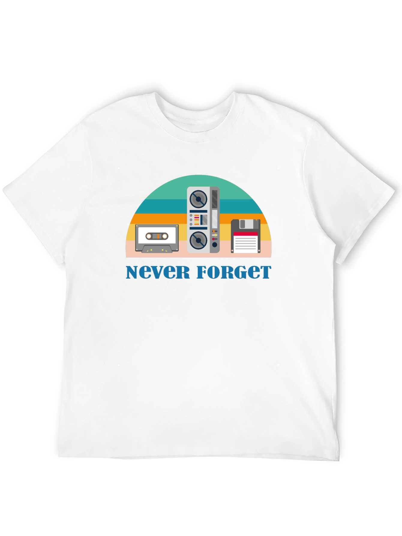 Retro Tech T-Shirt - Never Forget Cassettes