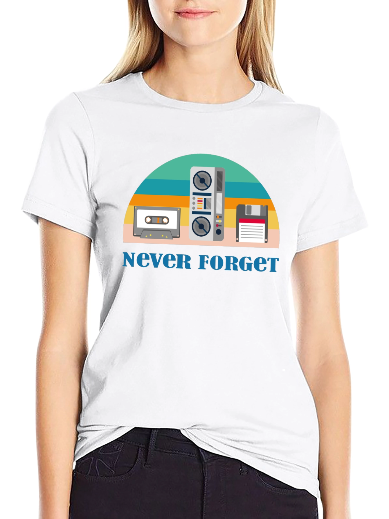 Retro Tech T-Shirt - Never Forget Cassettes