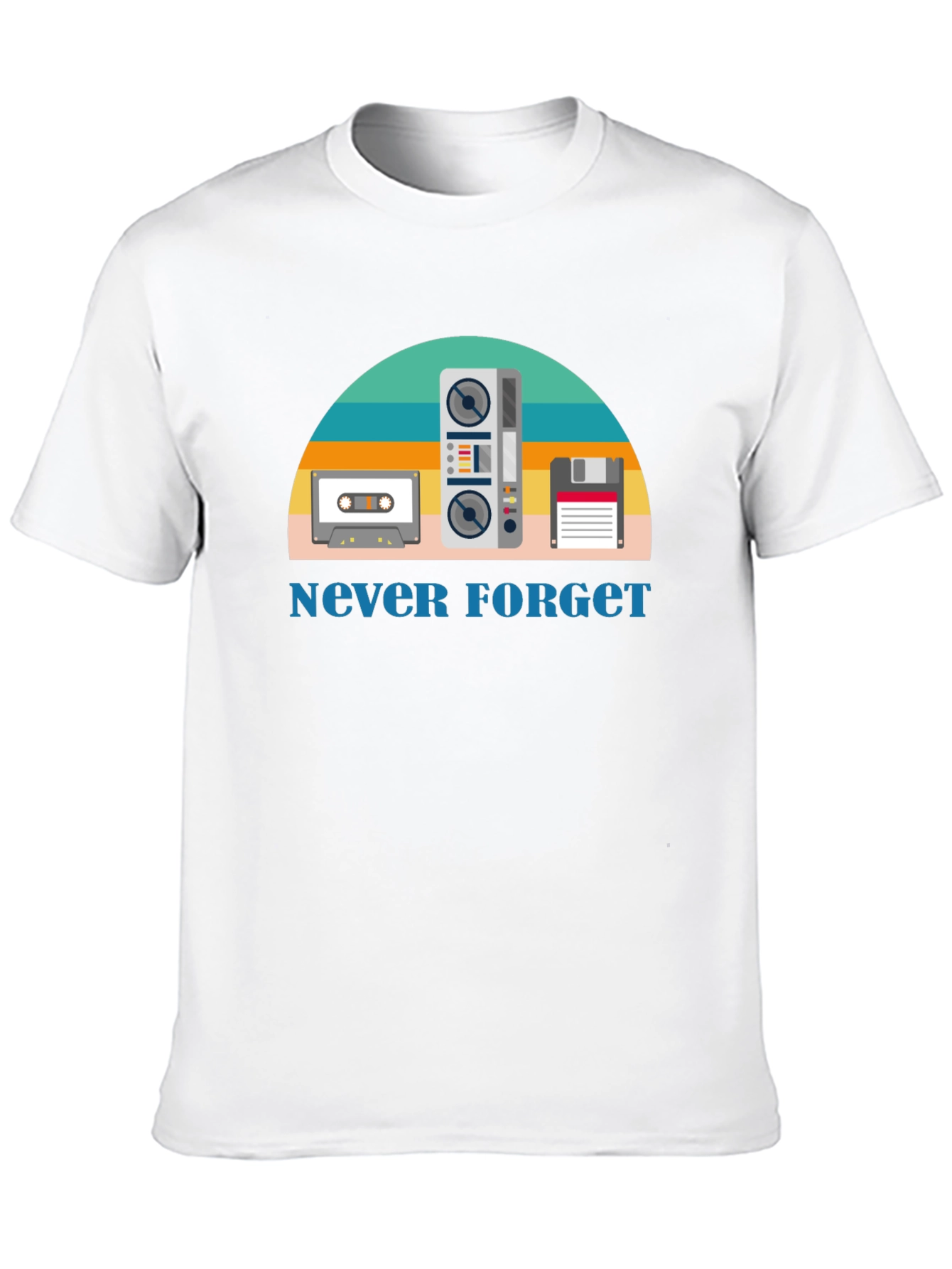 Retro Tech T-Shirt - Never Forget Cassettes