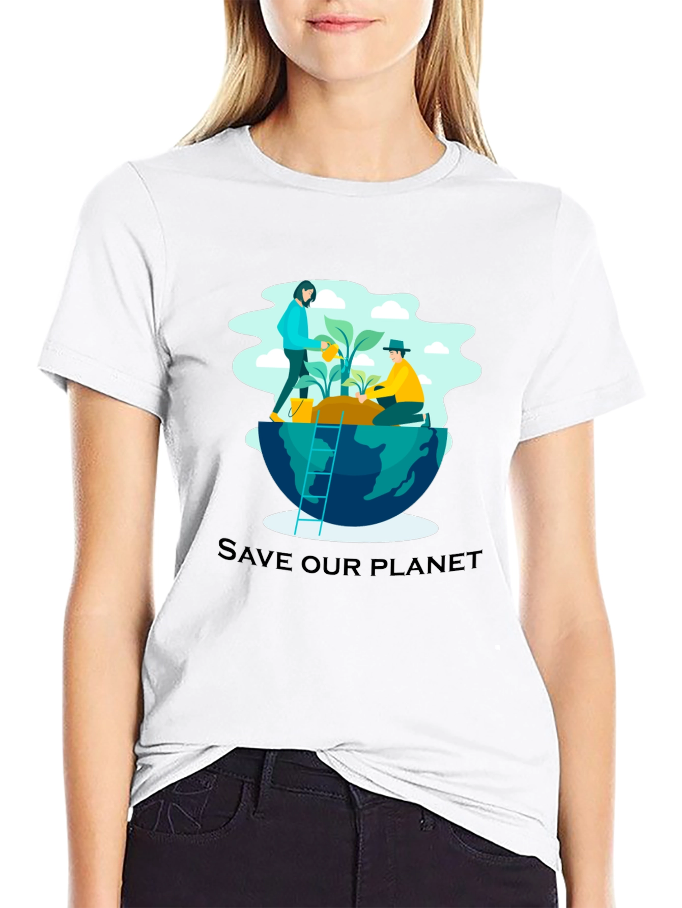 Eco-Friendly Save Our Planet Graphic T-Shirt