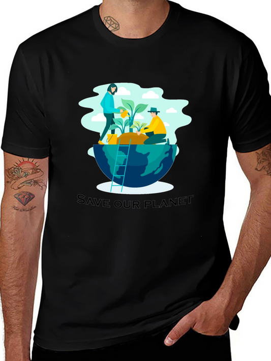 Eco-Friendly Save Our Planet Graphic T-Shirt