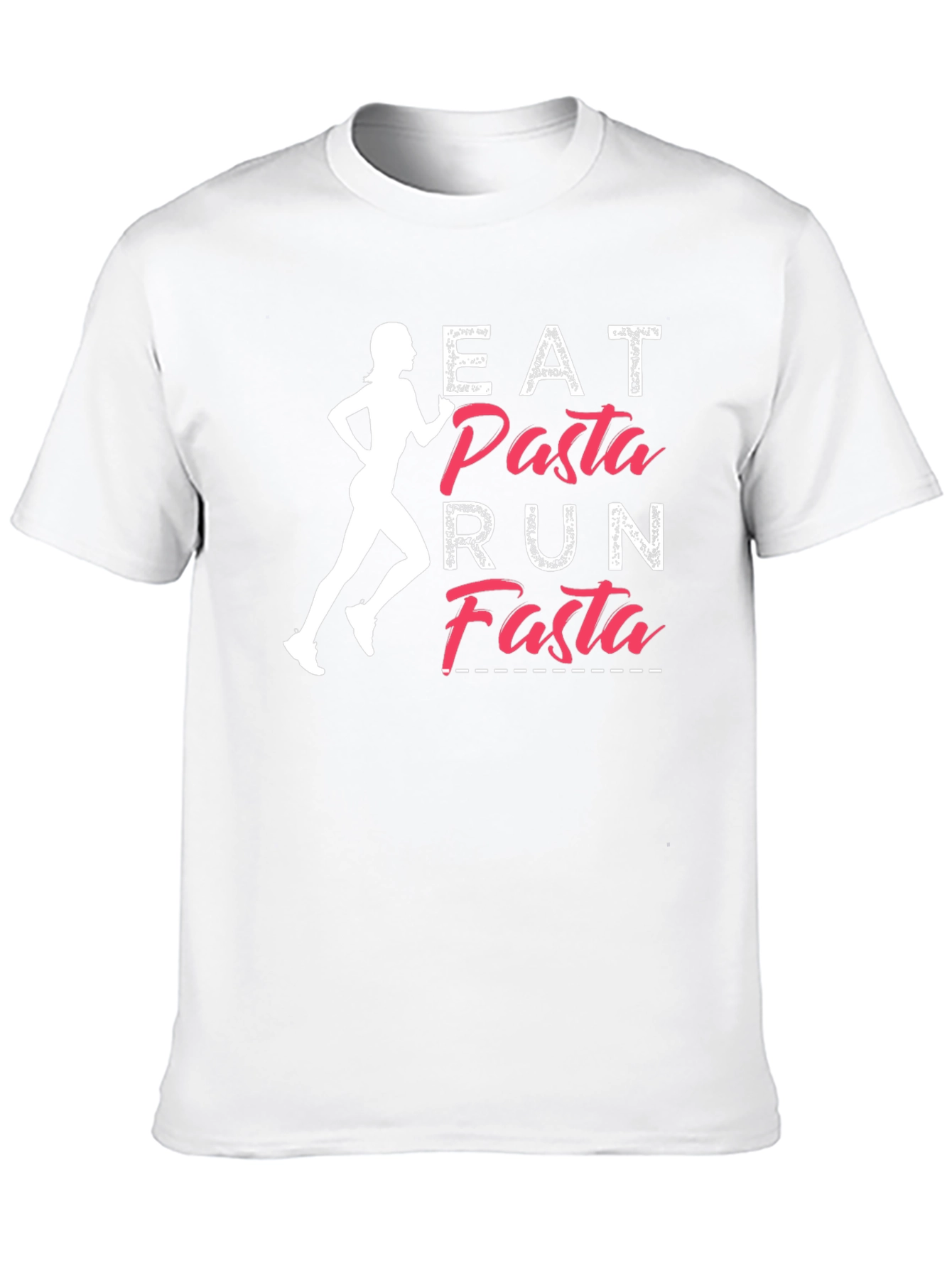 Eat Pasta Run Fasta Graphic T-Shirt - Running Tee