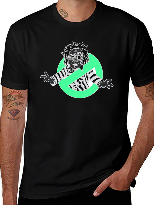Beetlejuice Ghostbusters Mashup Black T-Shirt