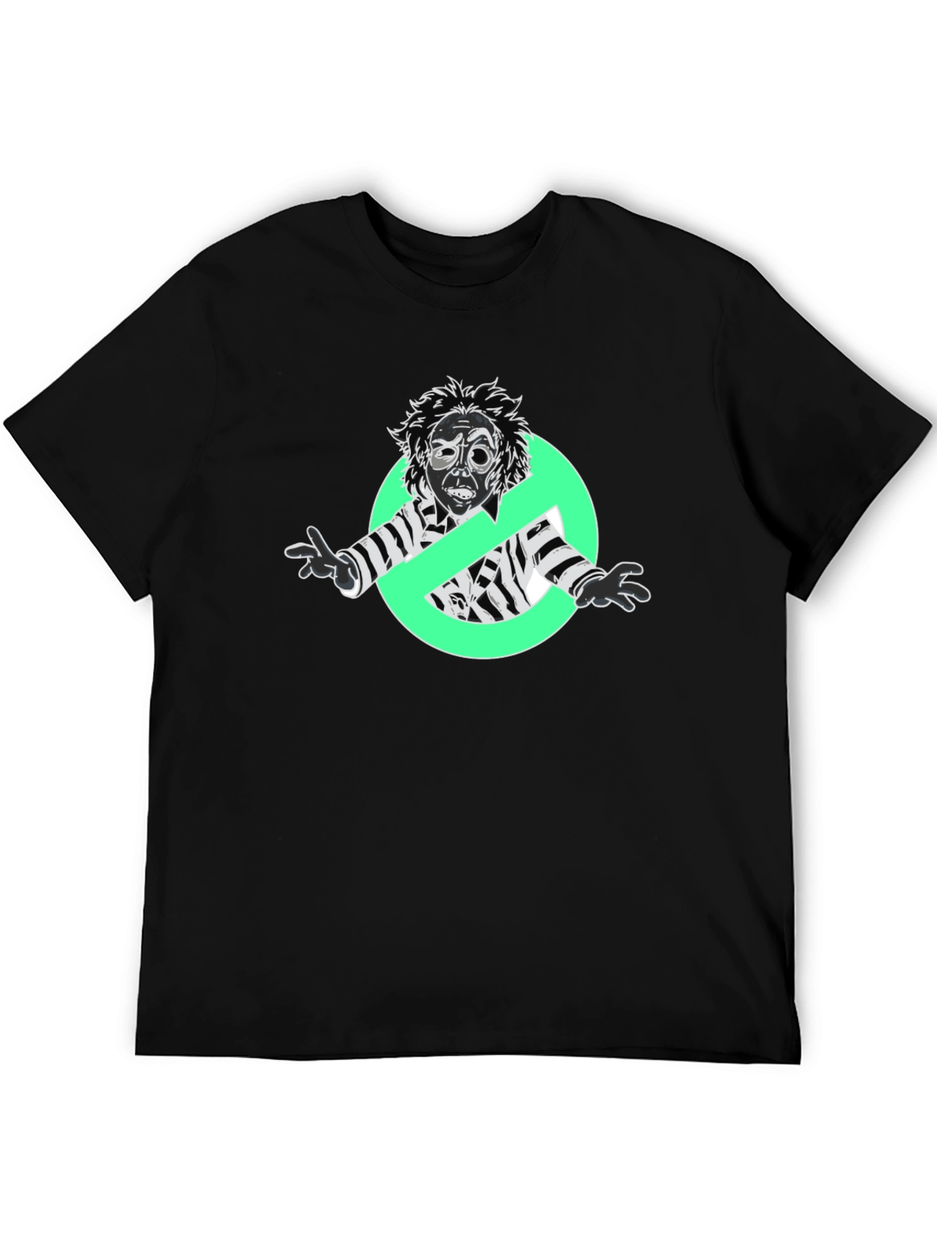 Beetlejuice Ghostbusters Mashup Black T-Shirt