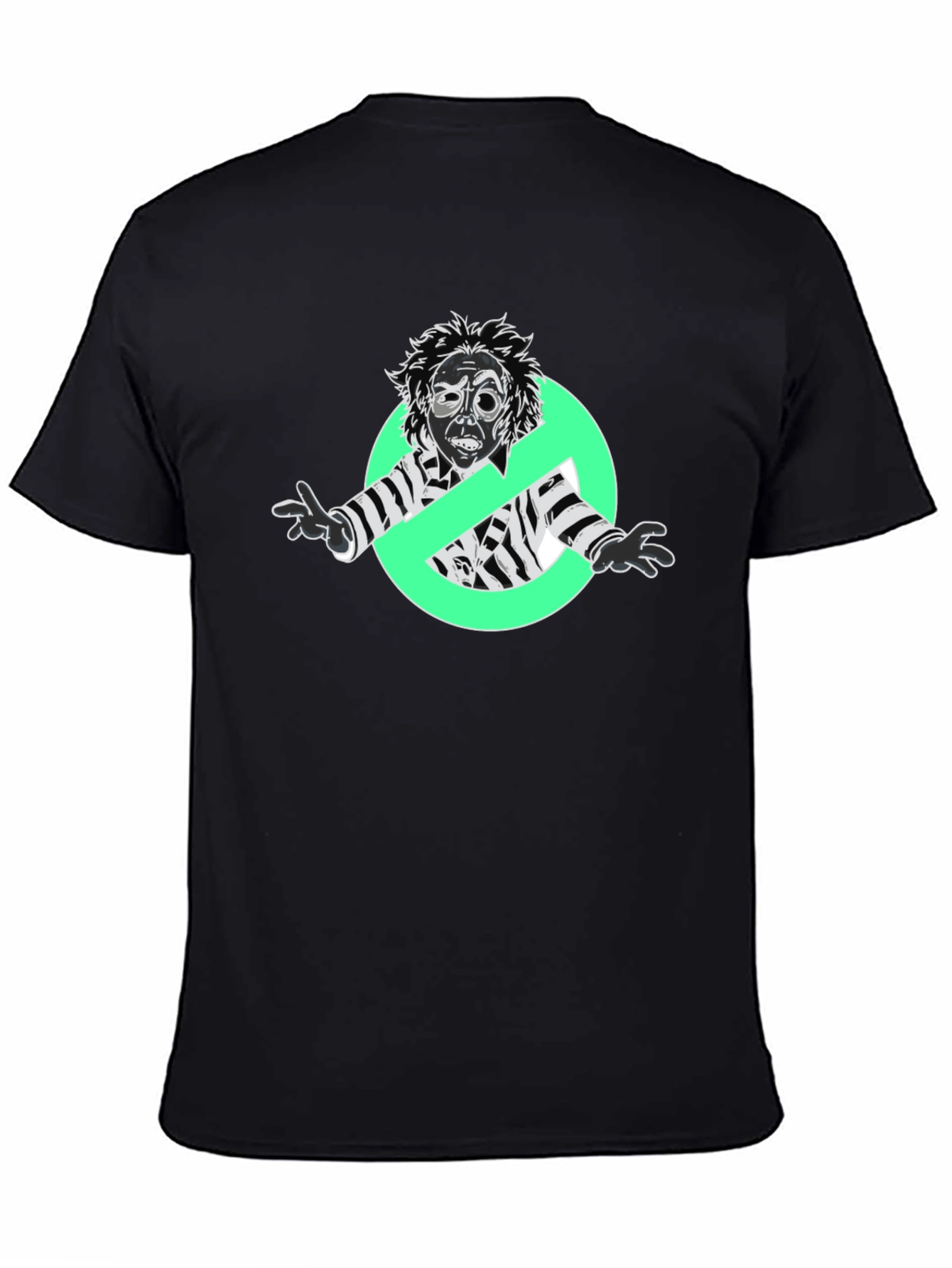 Beetlejuice Ghostbusters Mashup Black T-Shirt