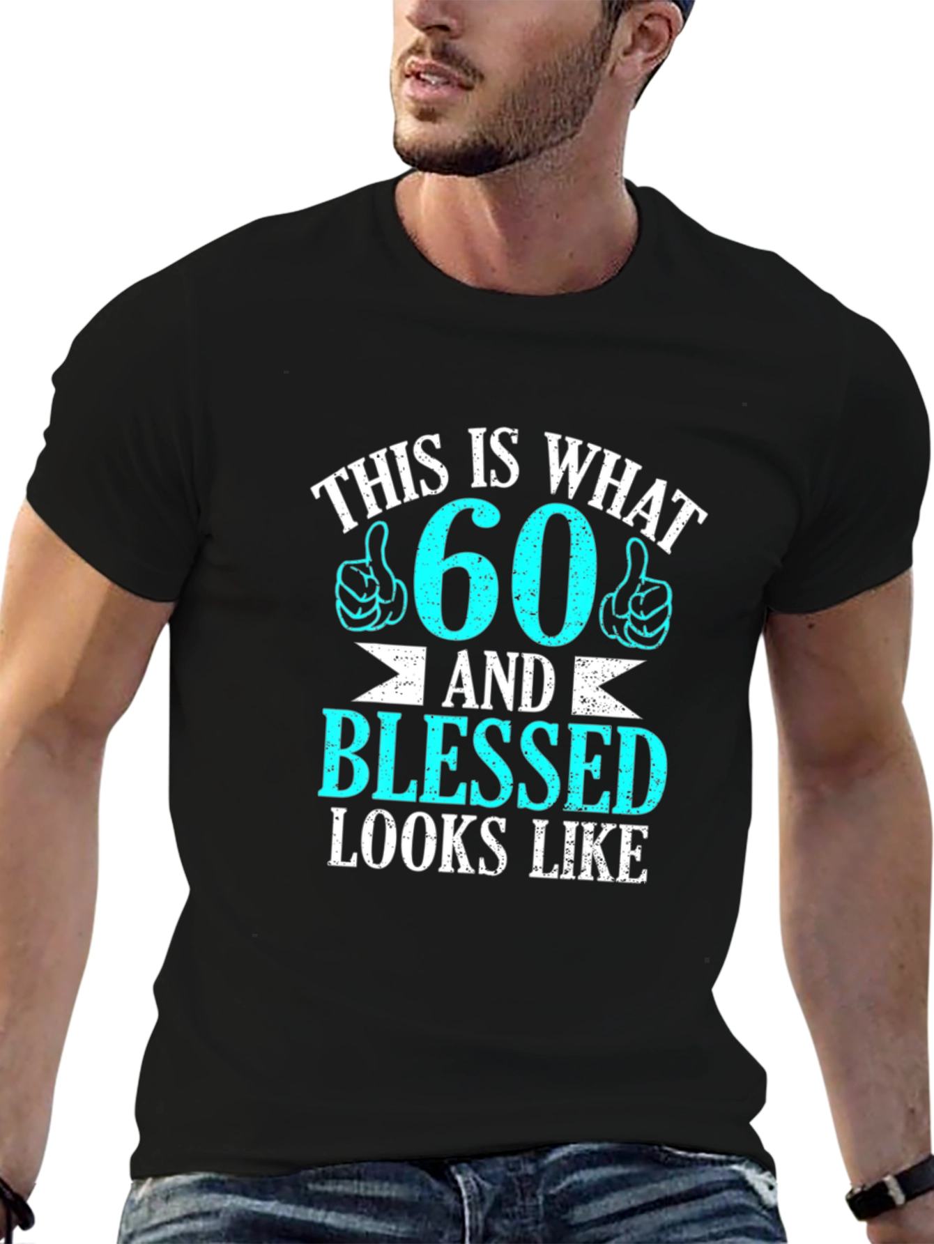 60 & Blessed Graphic T-Shirt