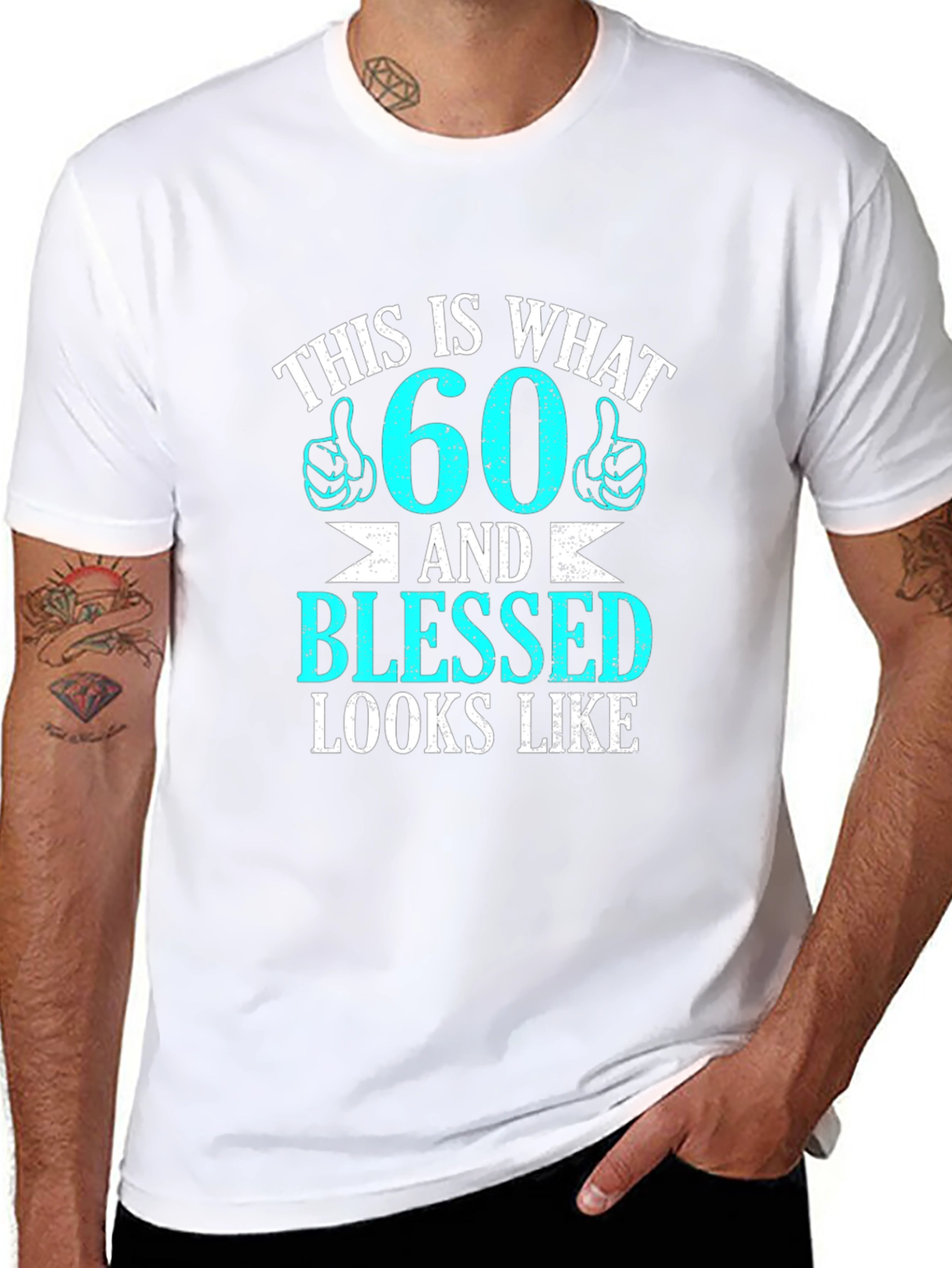 60 & Blessed Graphic T-Shirt