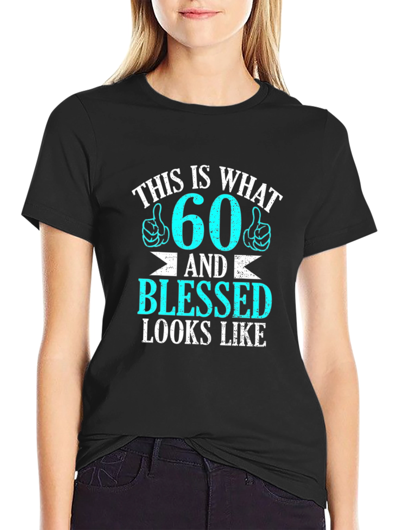 60 & Blessed Graphic T-Shirt