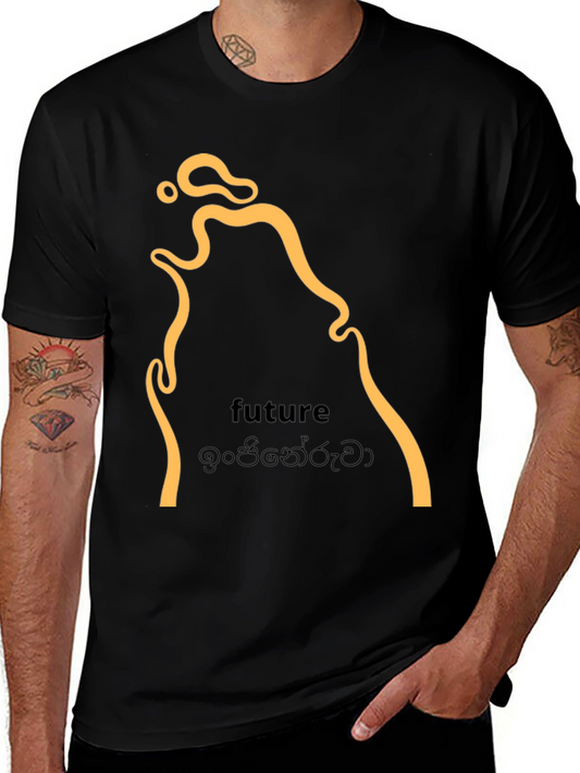Future Design Graphic Tee - Black