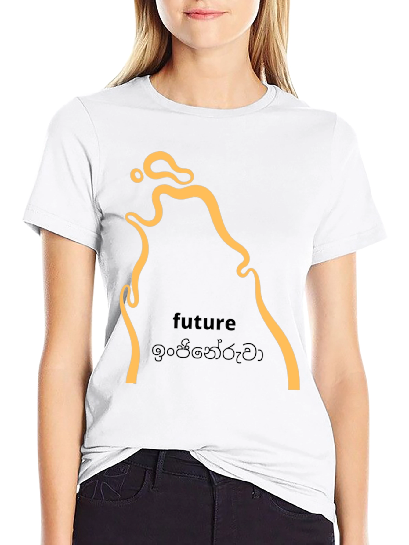Future Design Graphic Tee - Black