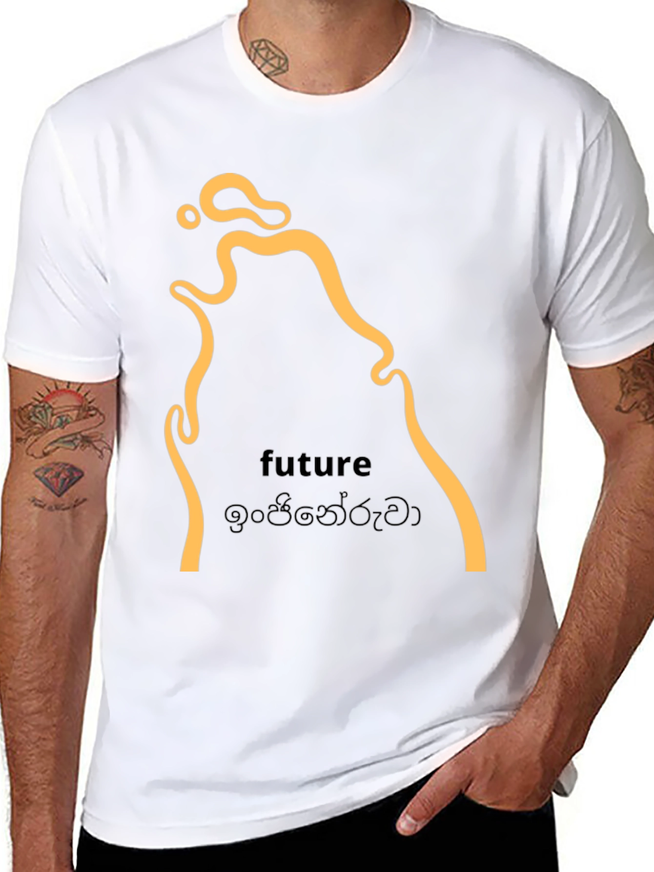 Future Design Graphic Tee - Black