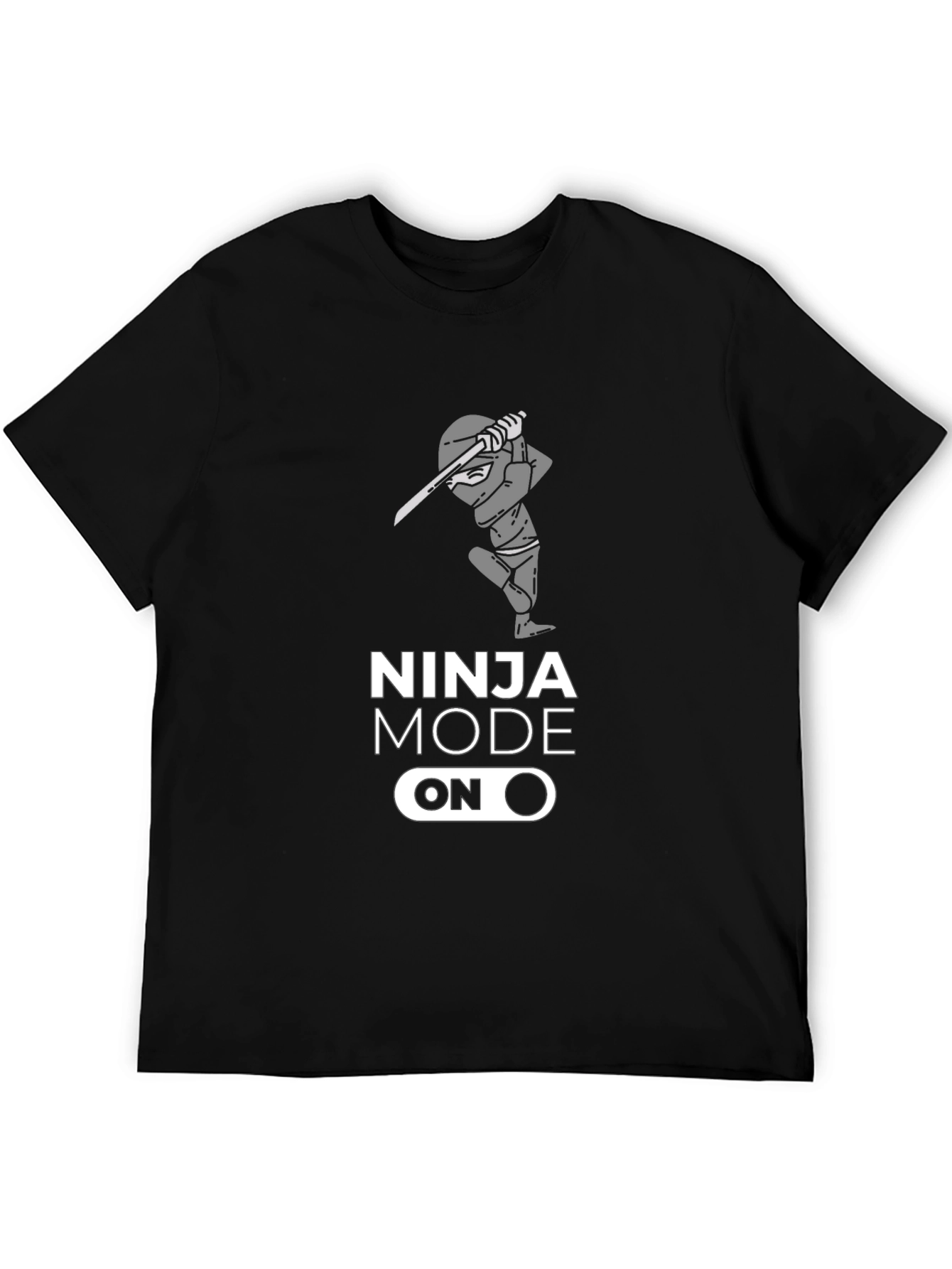 Ninja Mode On Black Graphic T-Shirt