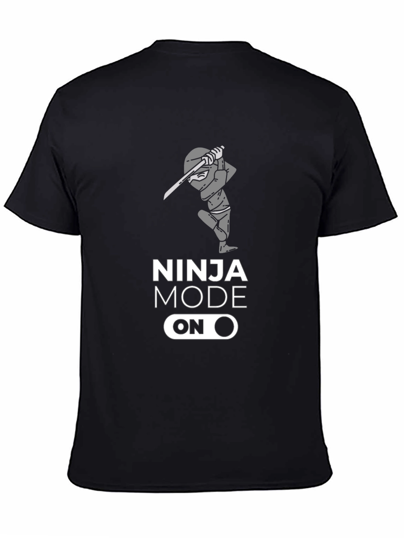 Ninja Mode On Black Graphic T-Shirt