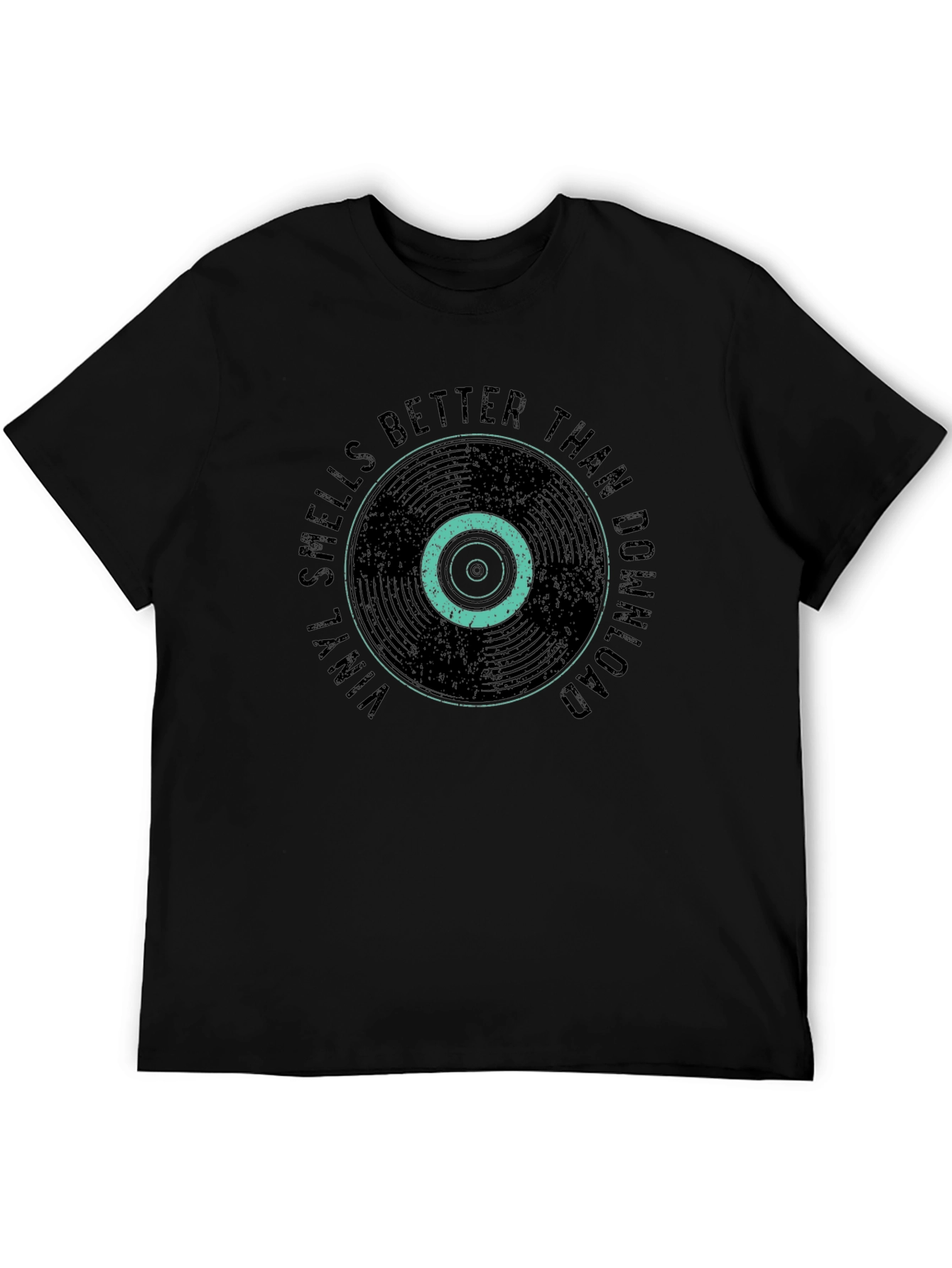 Vinyl Smells Better Than Download Black T-Shirt