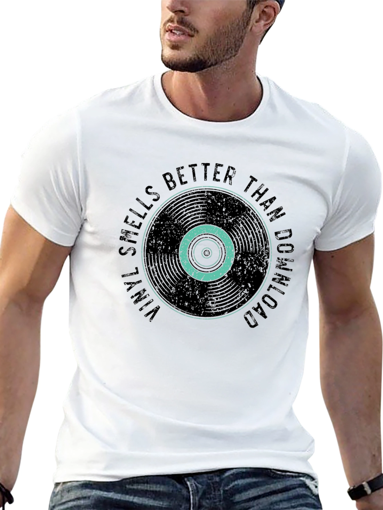 Vinyl Smells Better Than Download Black T-Shirt